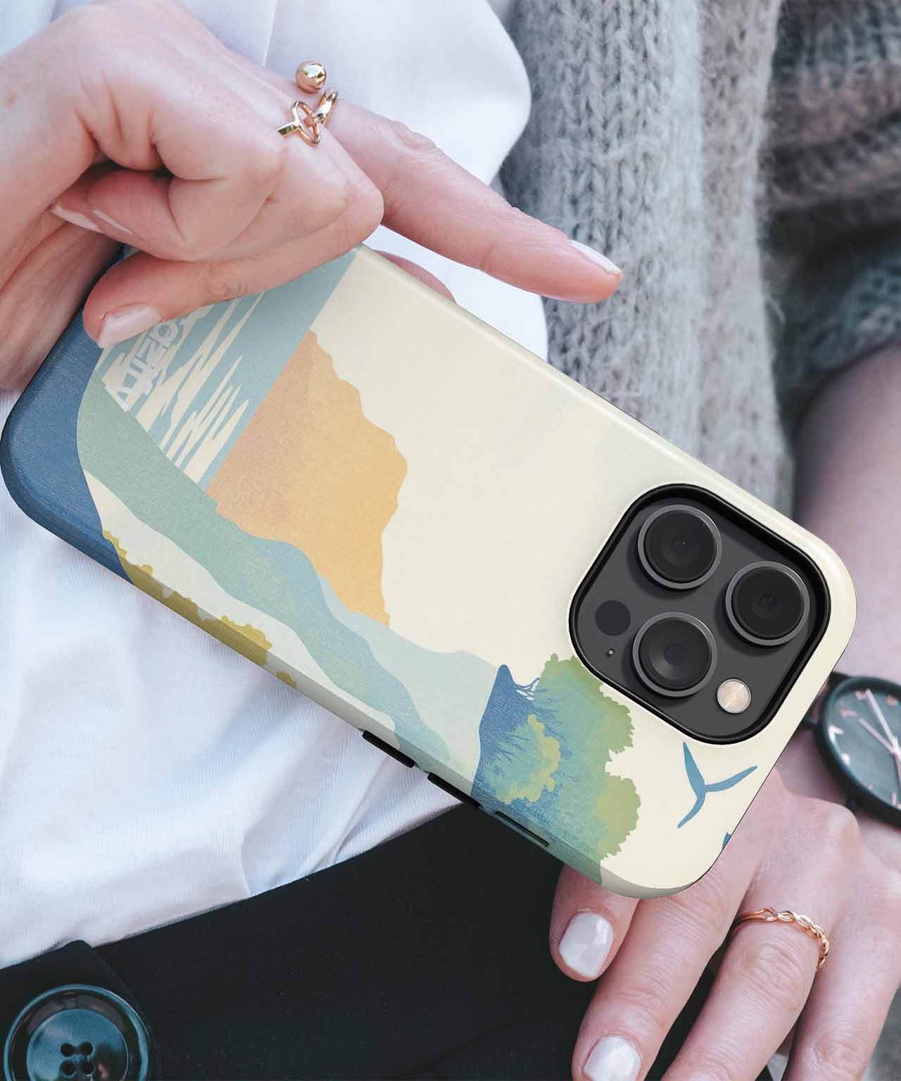 Cliffside Serenity with Dancing Seagulls iPhone case Case Cazify - Delivery Canada