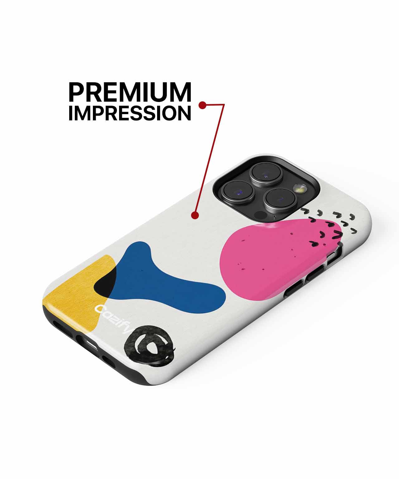Colorful Abstract Shapes Dancing Joyfully iPhone case Case Cazify - Delivery Canada