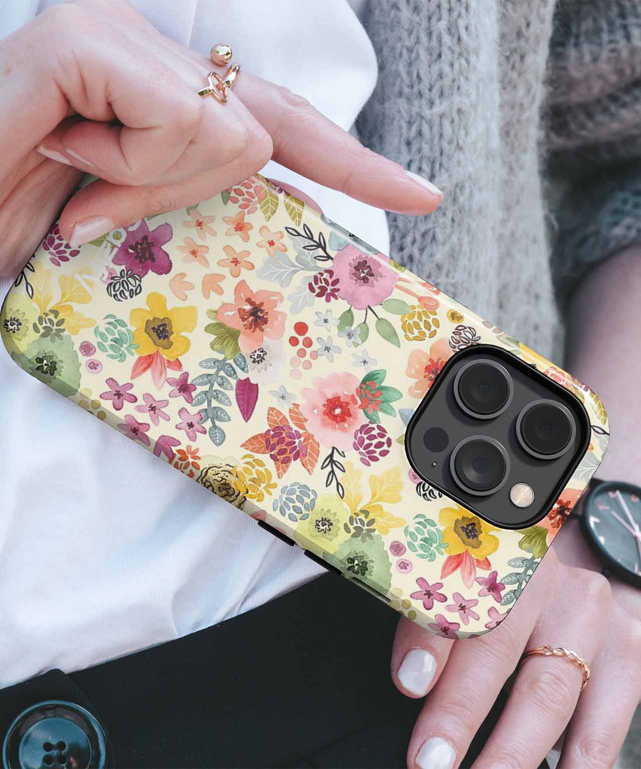 Colorful Blooming Garden Party iPhone case Case Cazify - Delivery Canada
