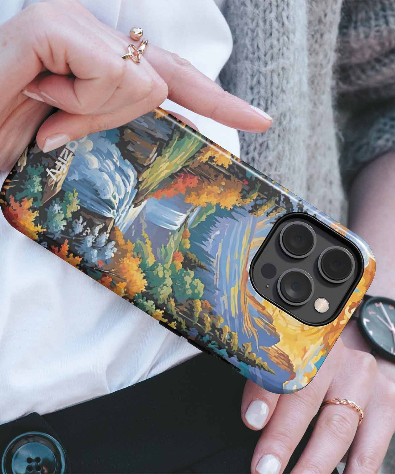 Colorful Cascades with Autumn Glory iPhone case Case Cazify - Delivery Canada