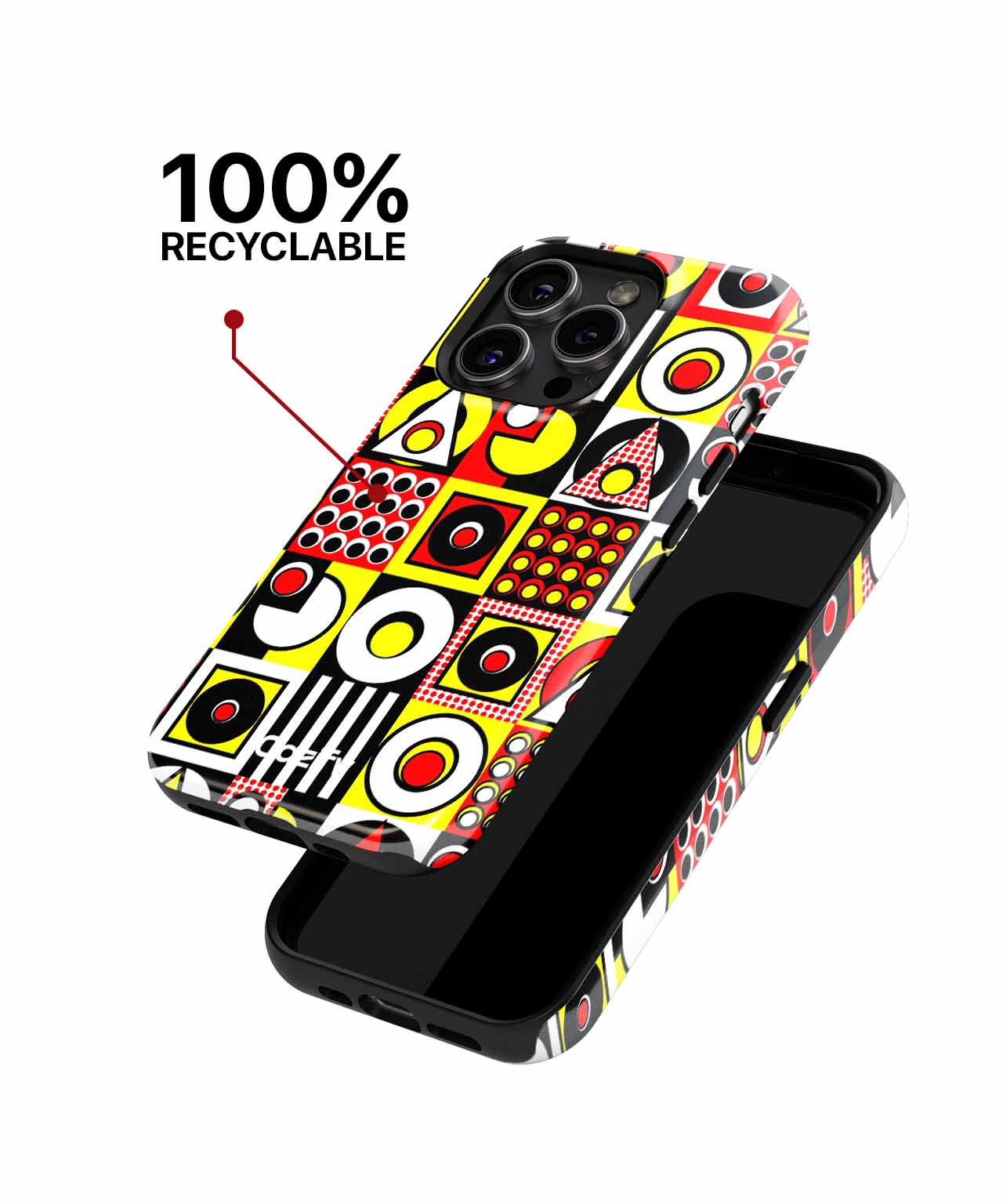 Colorful Chaos of Shapes and Patterns iPhone case Case Cazify - Delivery Canada