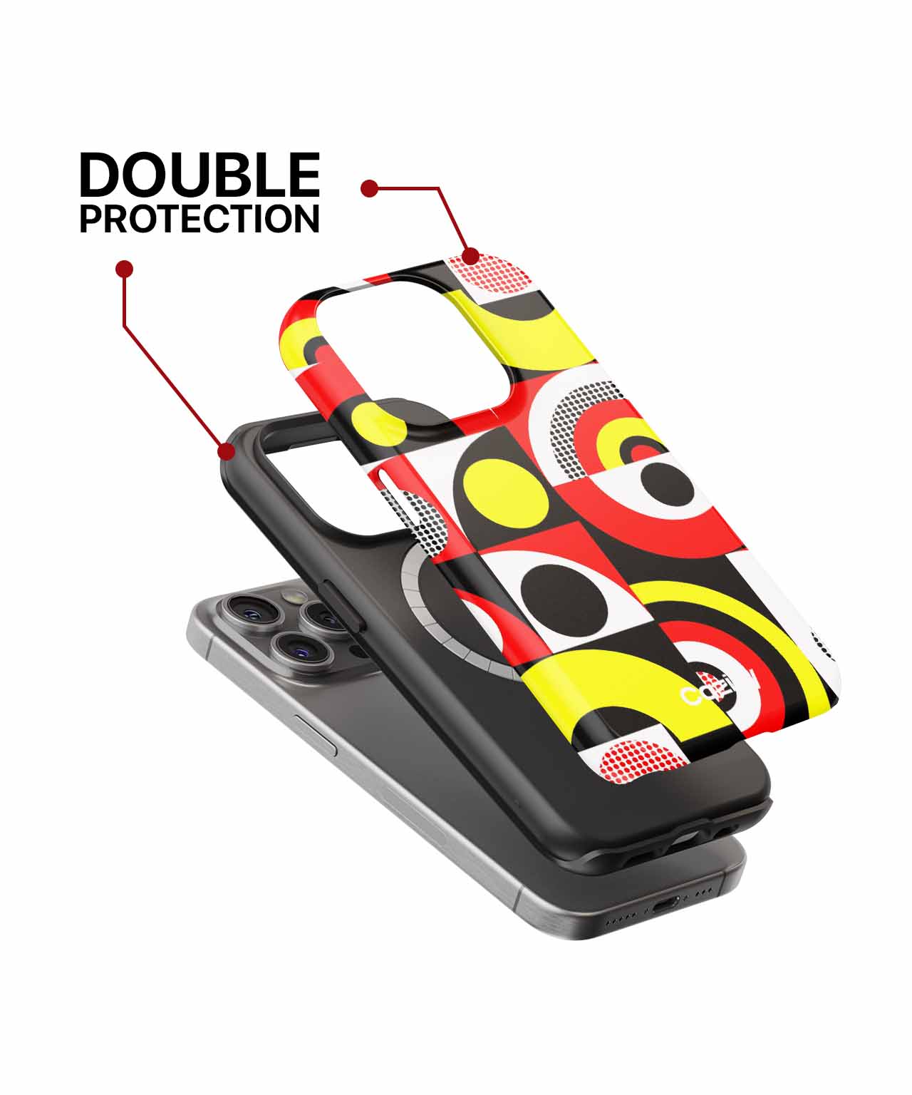 Colorful Circles in Squiggly Patterns iPhone case Case Cazify - Delivery Canada