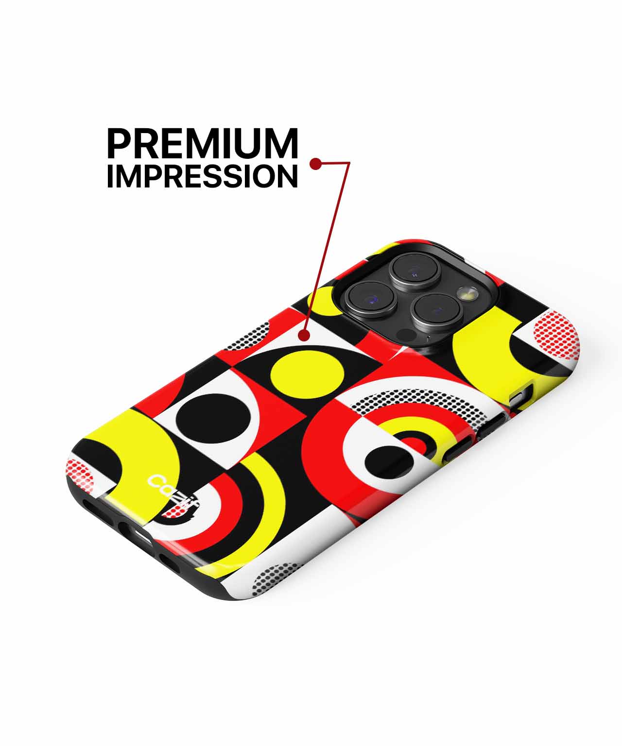 Colorful Circles in Squiggly Patterns iPhone case Case Cazify - Delivery Canada