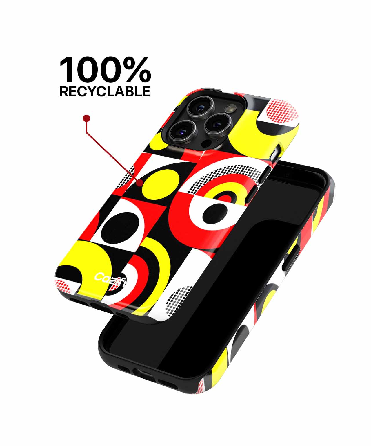 Colorful Circles in Squiggly Patterns iPhone case Case Cazify - Delivery Canada