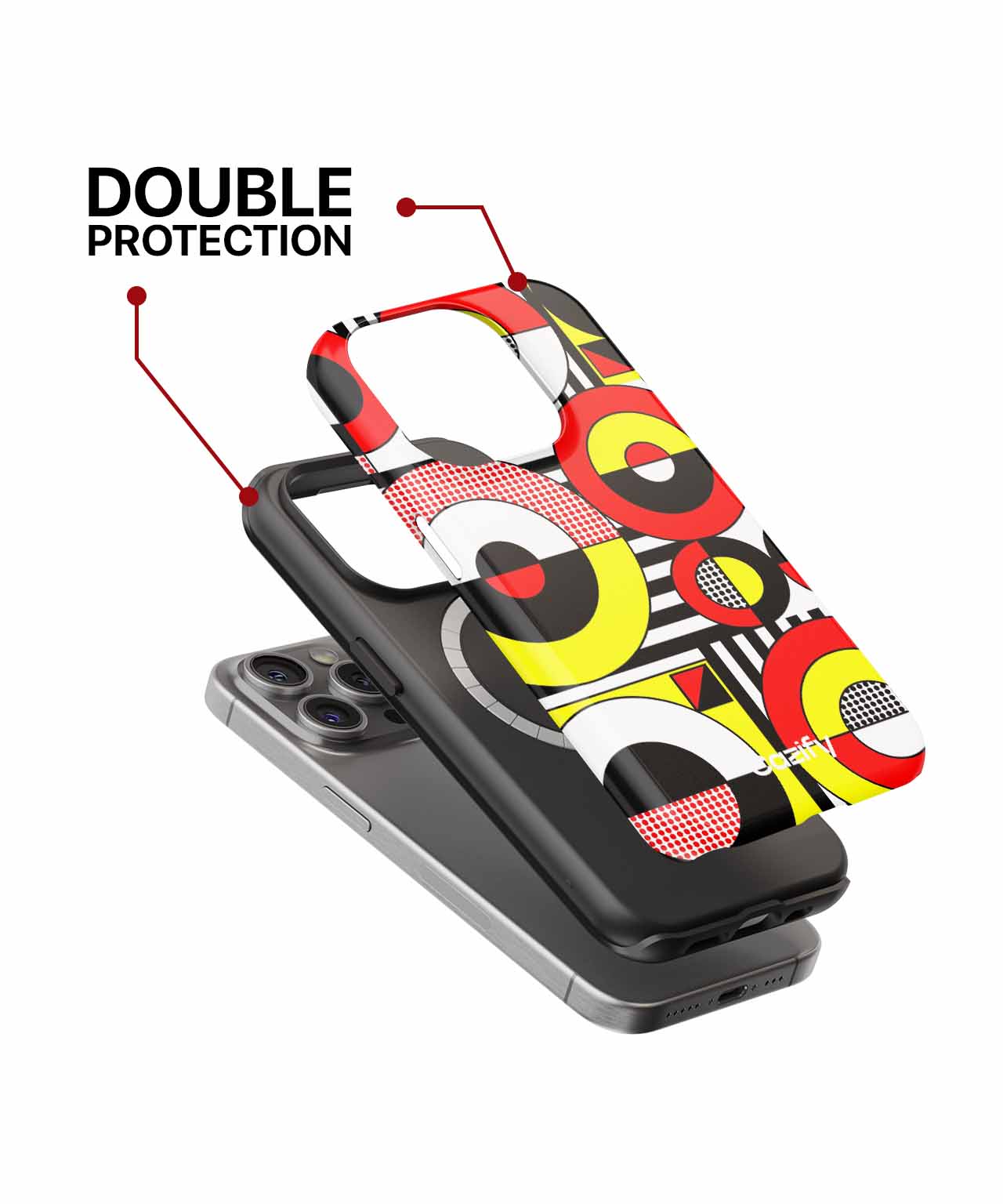 Colorful Circular Chaos with Fun Patterns iPhone case Case Cazify - Delivery Canada