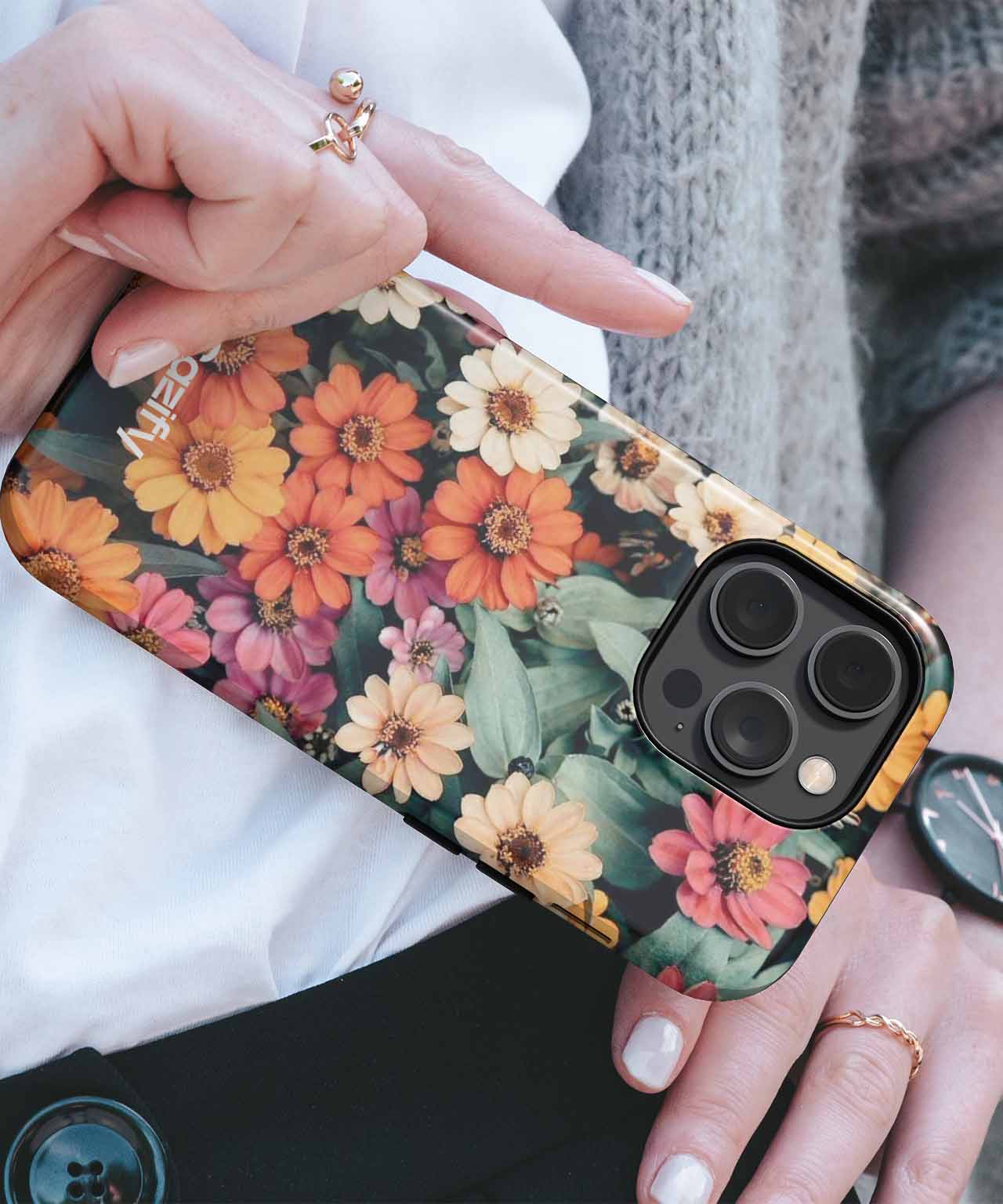 Colorful Floral Fiesta Blooming Joy iPhone case Case Cazify - Delivery Canada