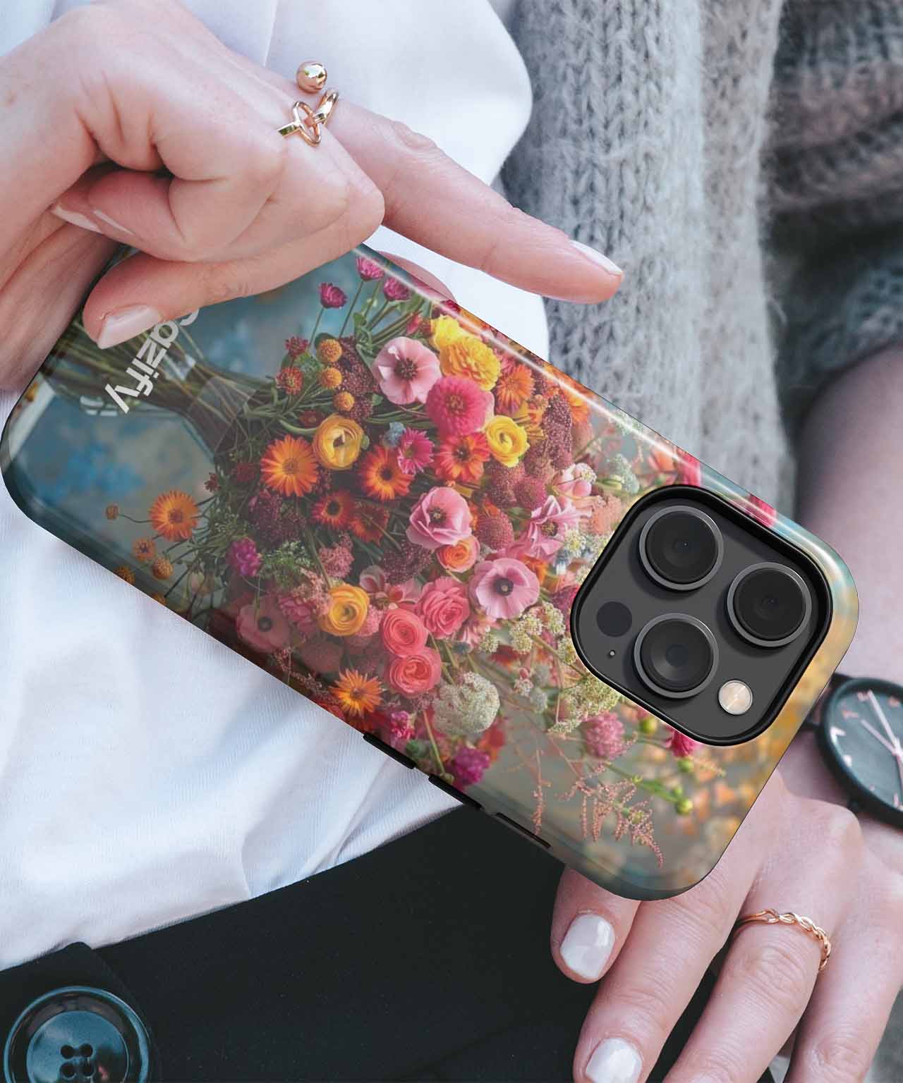 Colorful Flower Explosion in a Vase iPhone case Case Cazify - Delivery Canada