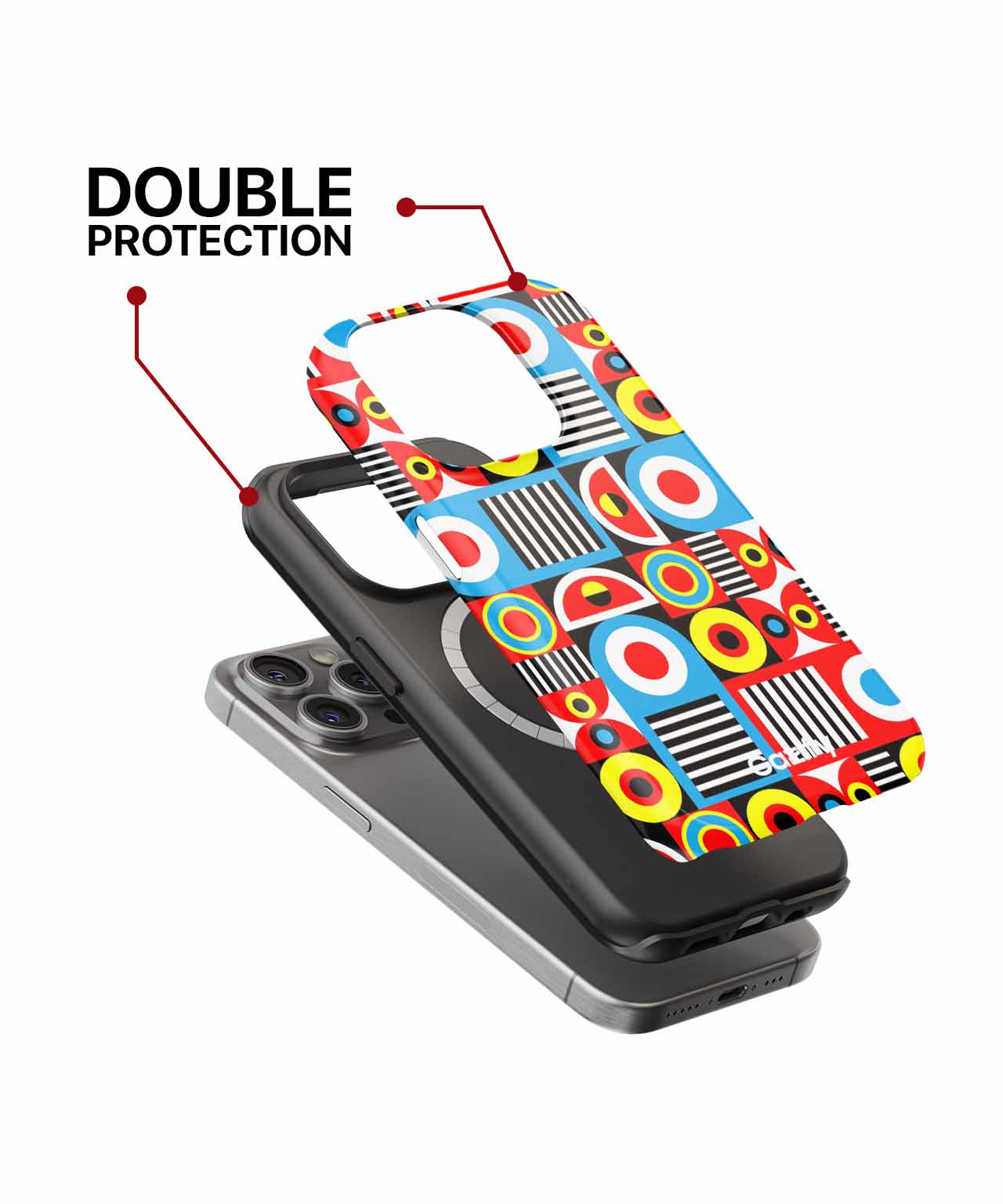 Colorful Geometric Circus Adventure iPhone case Case Cazify - Delivery Canada