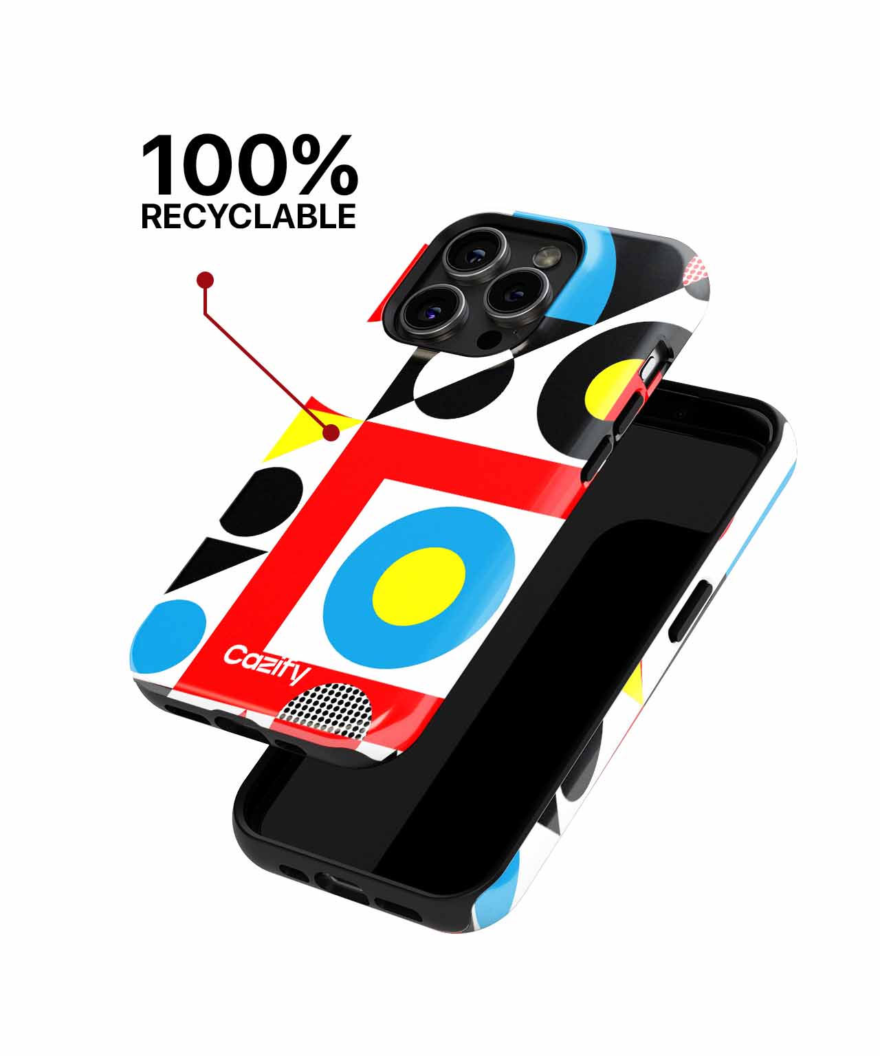 Colorful Geometric Circus of Shapes iPhone case Case Cazify - Delivery Canada