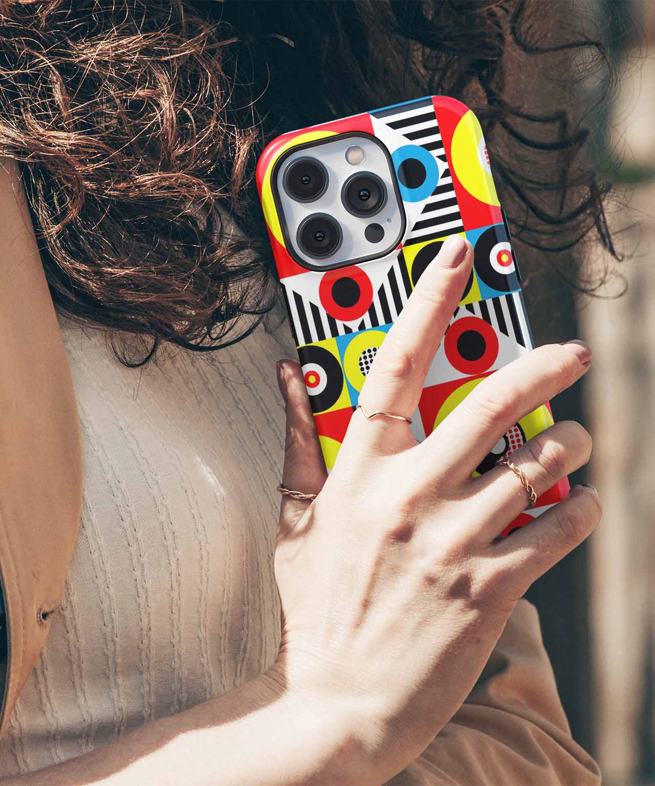 Colorful Geometric Fun Explosion iPhone case Case Cazify - Delivery Canada