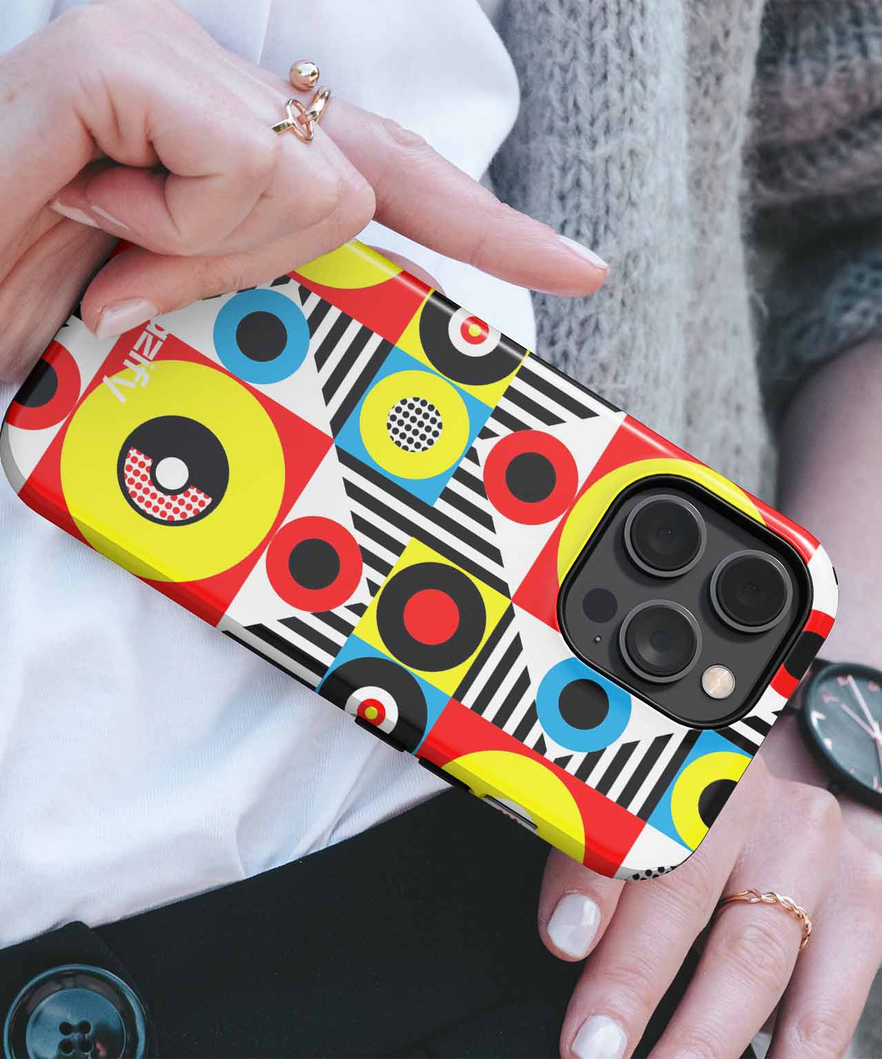 Colorful Geometric Fun Explosion iPhone case Case Cazify - Delivery Canada