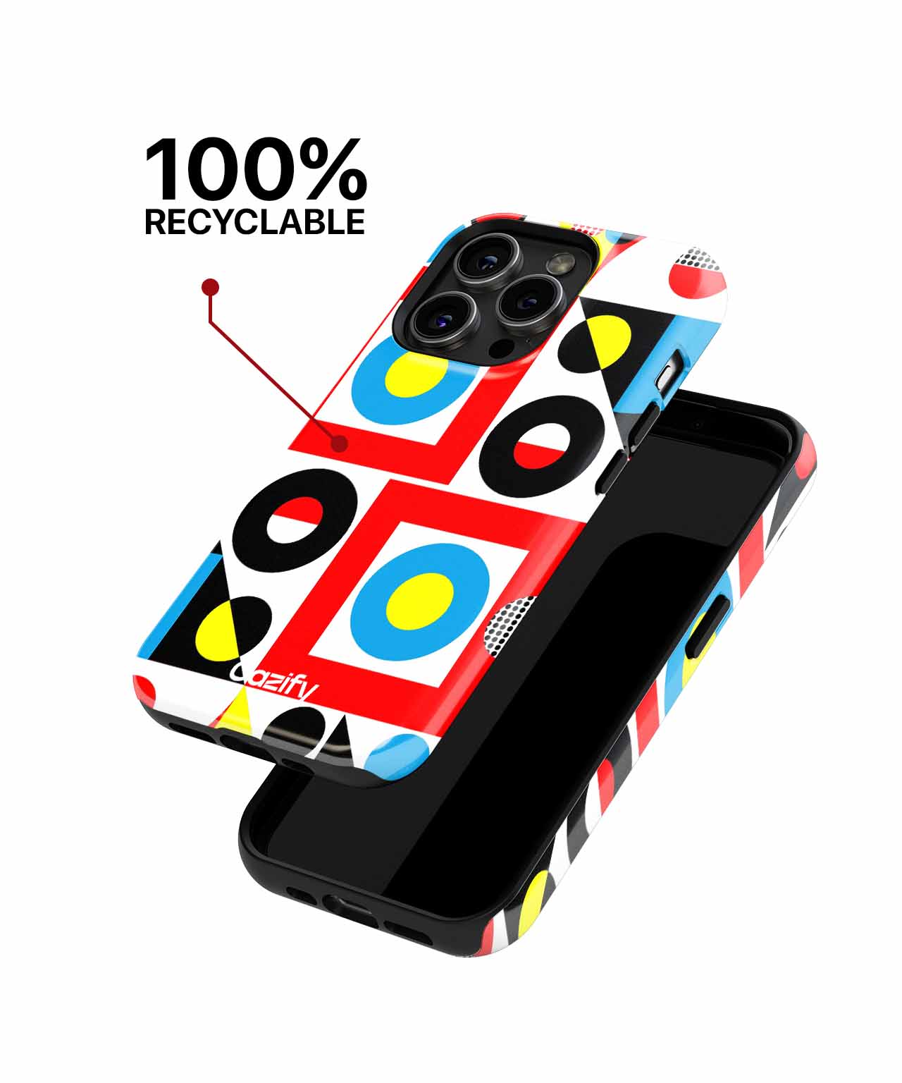 Colorful Geometric Funhouse Design iPhone case Case Cazify - Delivery Canada