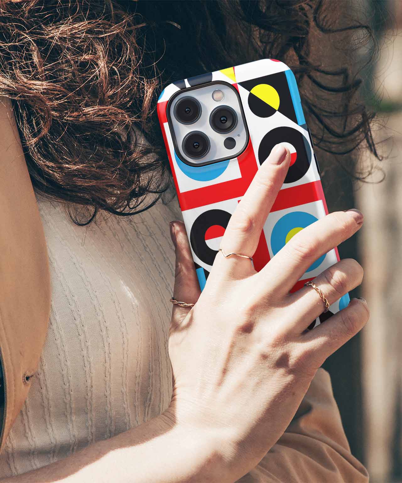 Colorful Geometric Funhouse Design iPhone case Case Cazify - Delivery Canada
