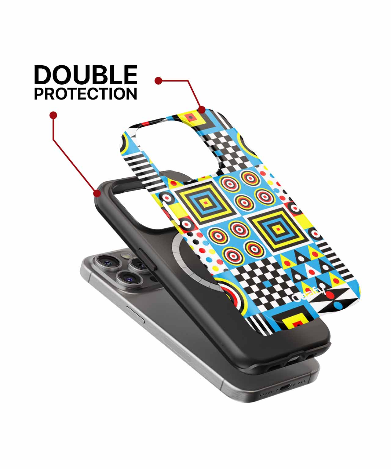 Colorful Geometric Patterns Gala iPhone case Case Cazify - Delivery Canada