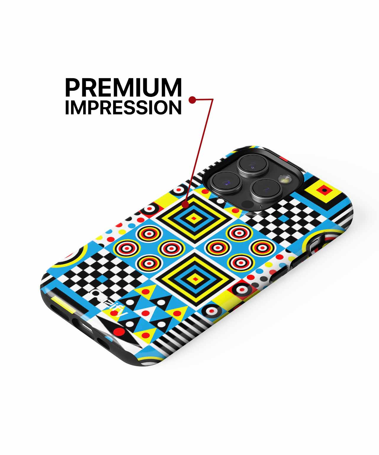 Colorful Geometric Patterns Gala iPhone case Case Cazify - Delivery Canada
