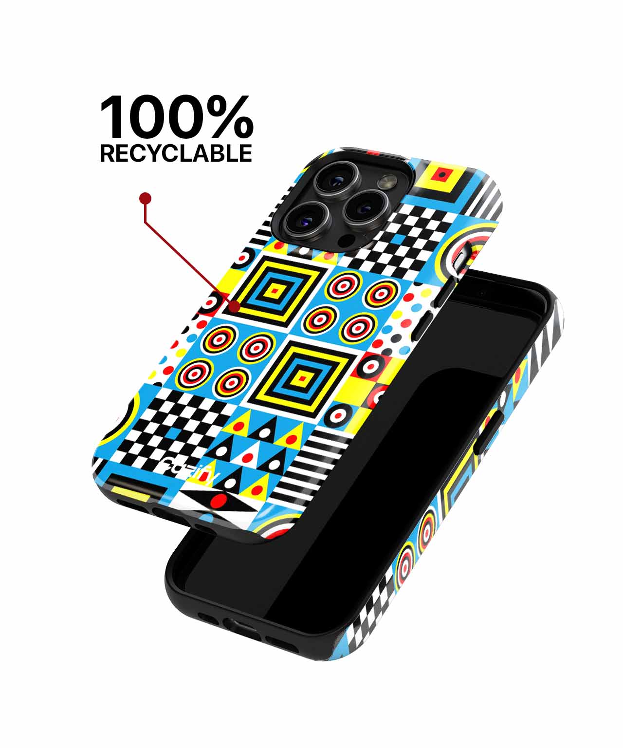 Colorful Geometric Patterns Gala iPhone case Case Cazify - Delivery Canada