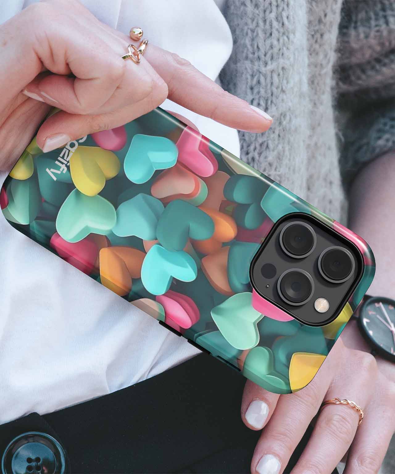 Colorful Heart Celebration of Love iPhone case Case Cazify - Delivery Canada