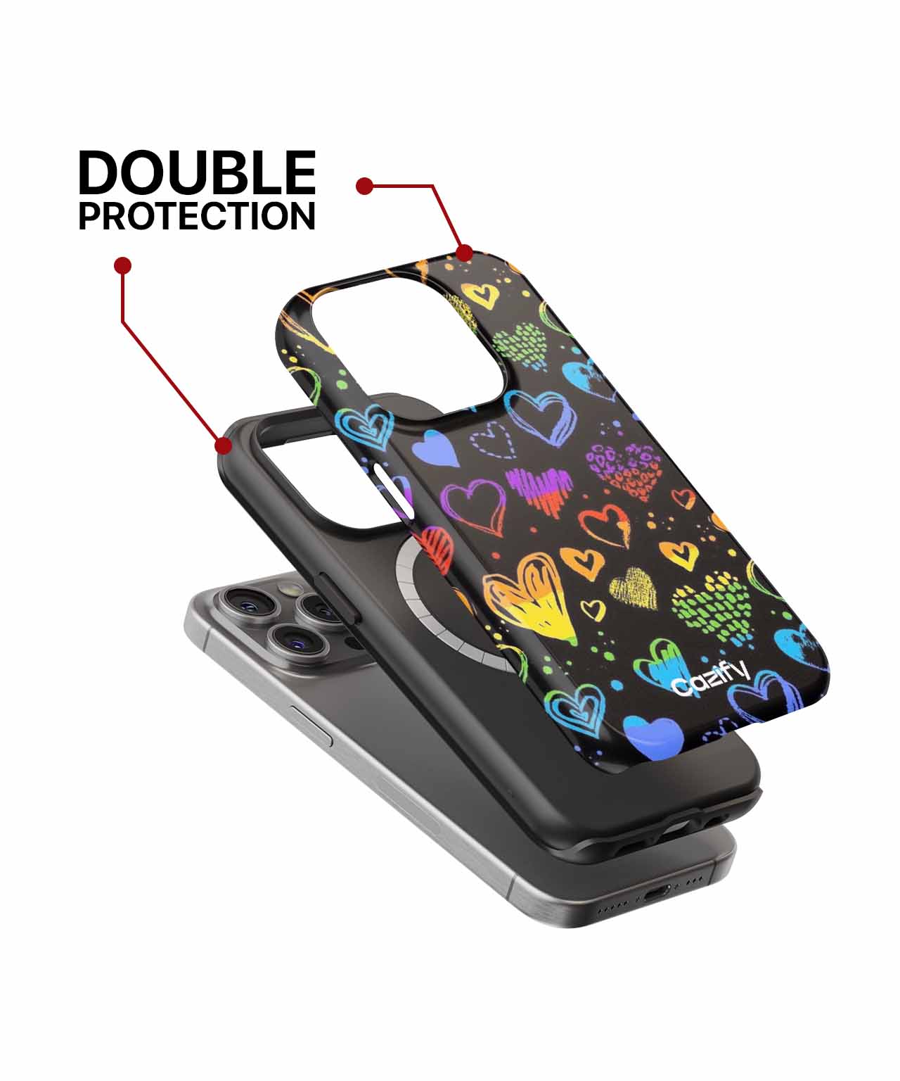 Colorful Heart Explosion of Love iPhone case Case Cazify - Delivery Canada