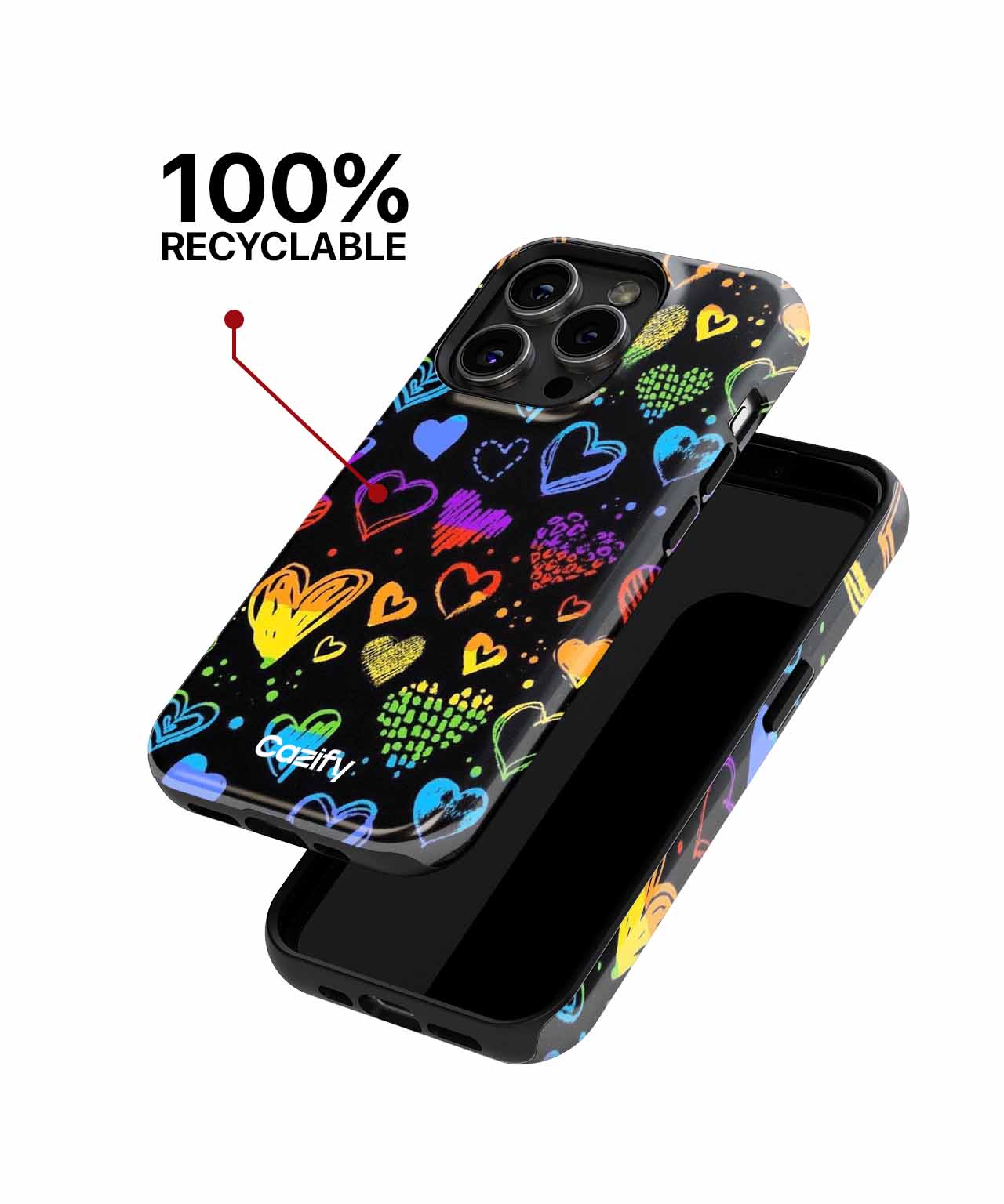 Colorful Heart Explosion of Love iPhone case Case Cazify - Delivery Canada