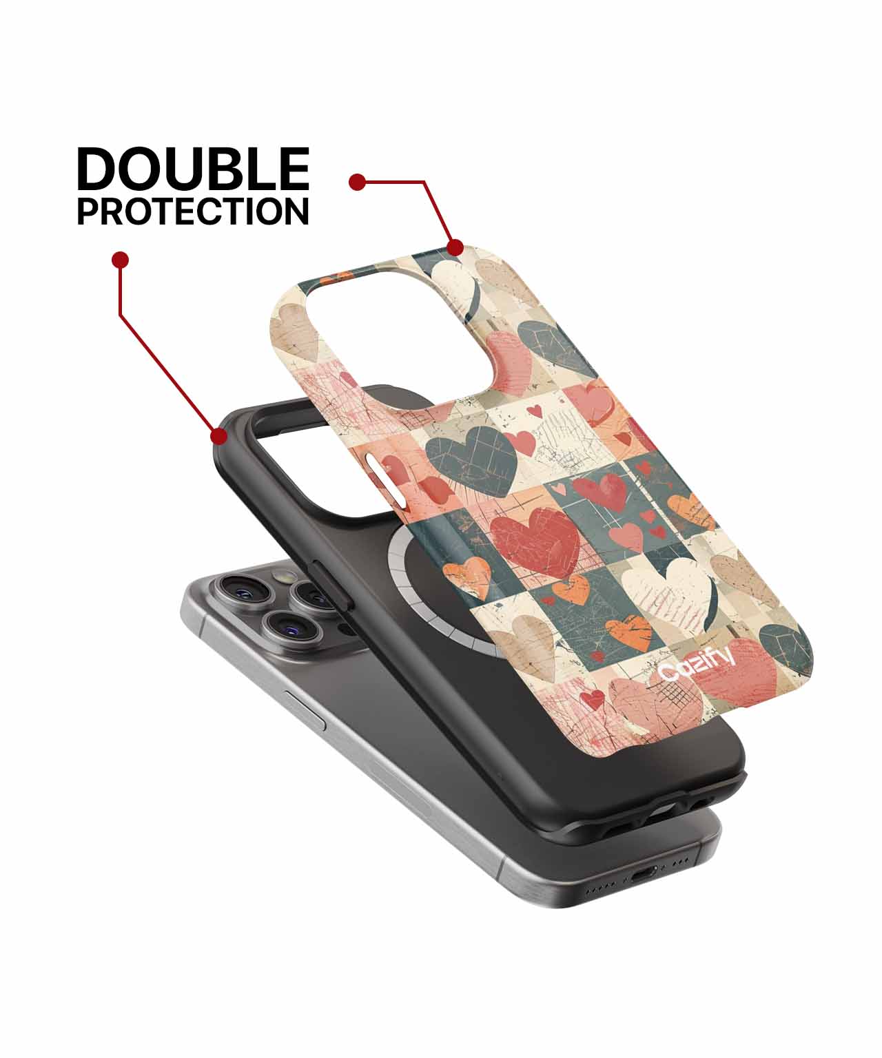 Colorful Heartfelt Pattern of Love iPhone case Case Cazify - Delivery Canada