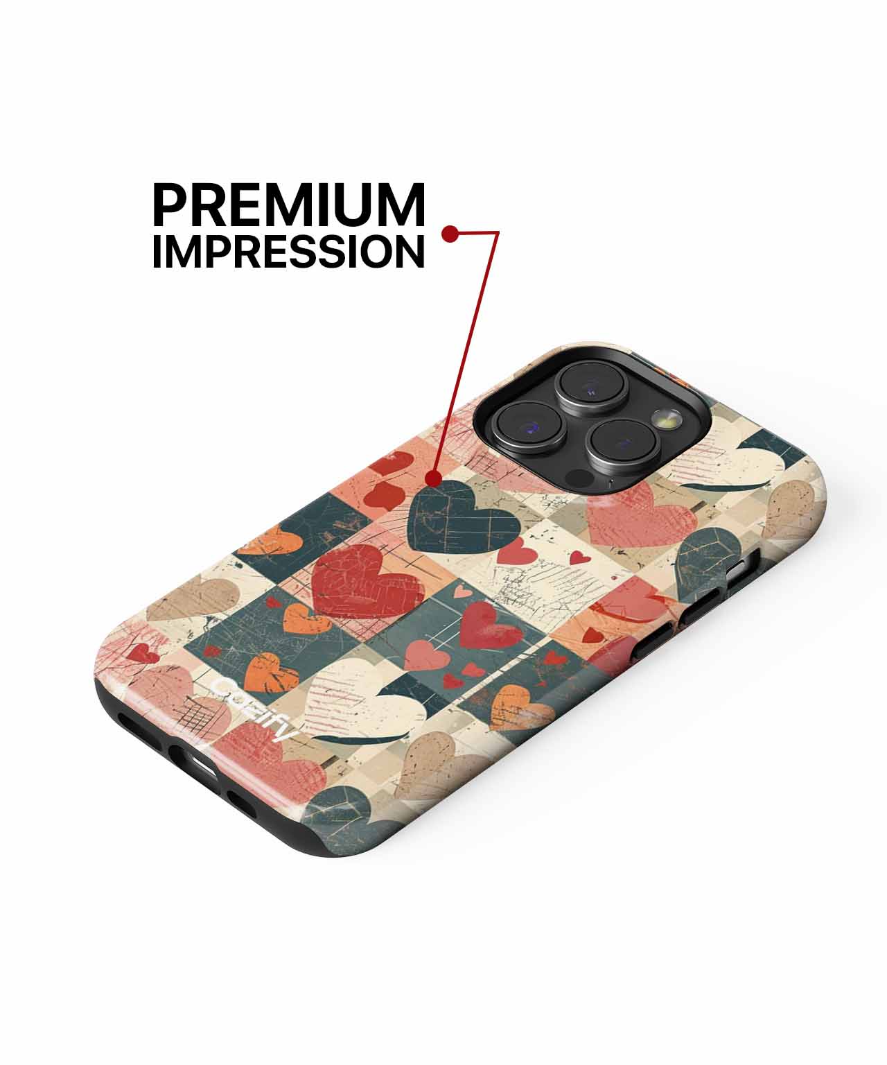 Colorful Heartfelt Pattern of Love iPhone case Case Cazify - Delivery Canada