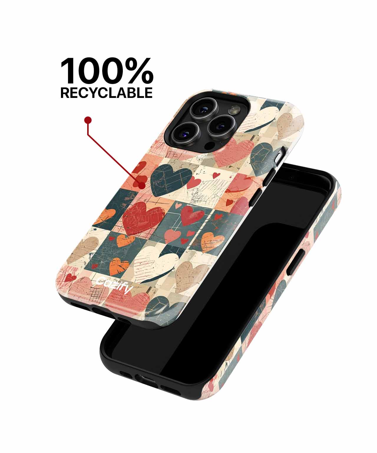 Colorful Heartfelt Pattern of Love iPhone case Case Cazify - Delivery Canada