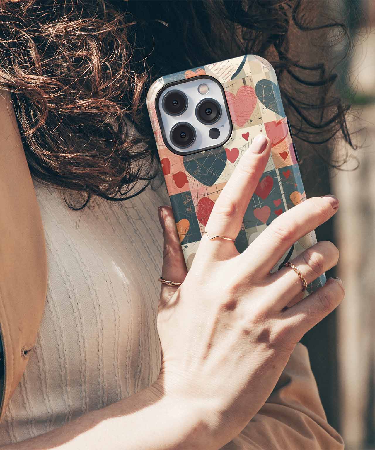 Colorful Heartfelt Pattern of Love iPhone case Case Cazify - Delivery Canada