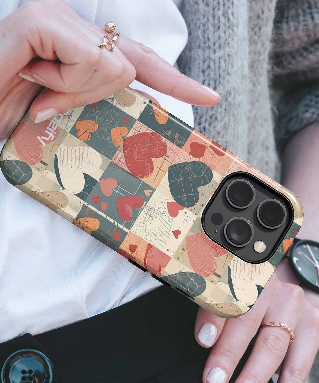 Colorful Heartfelt Pattern of Love iPhone case Case Cazify - Delivery Canada