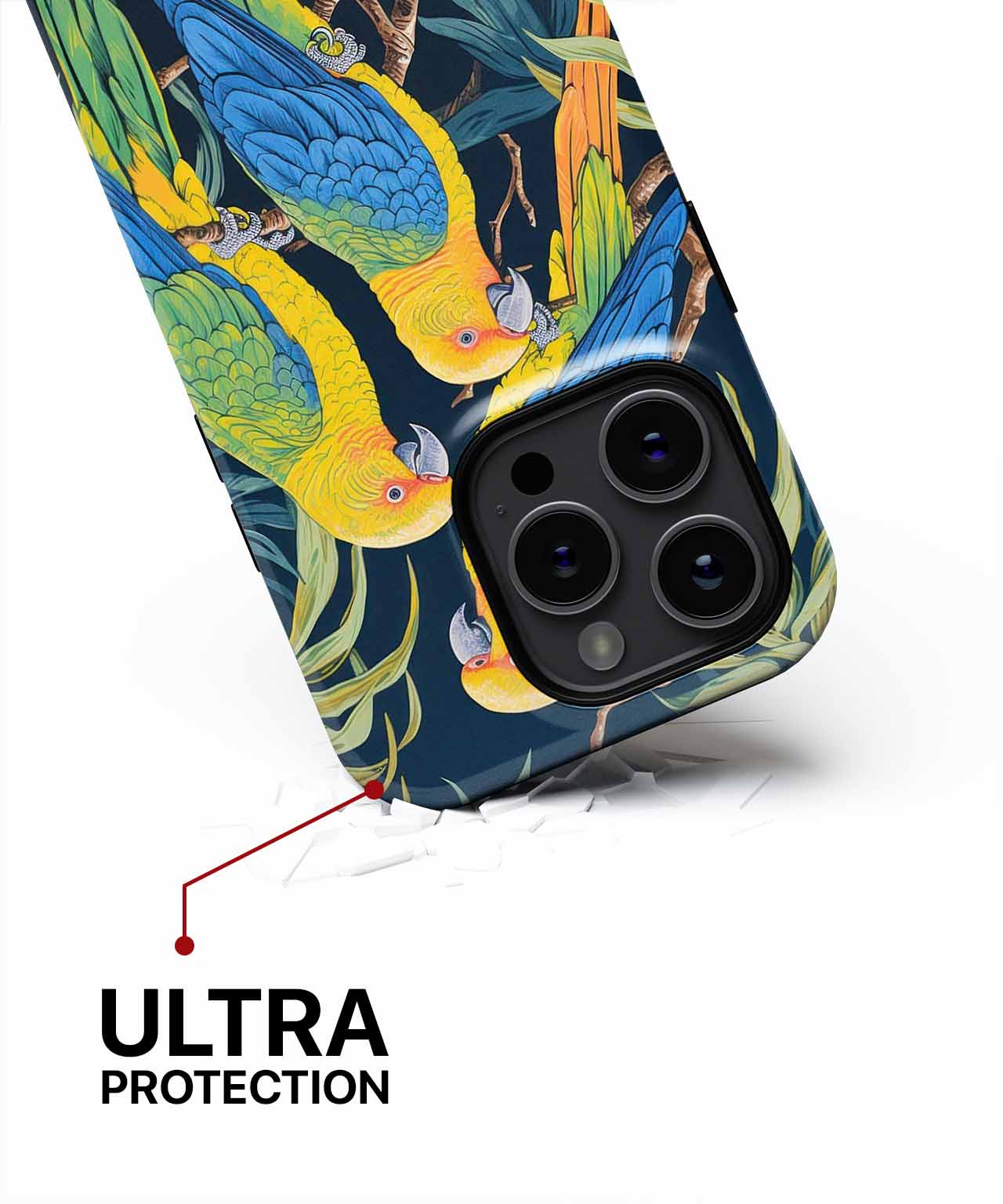 Colorful Parrots in Tropical Paradise iPhone case Case Cazify - Delivery Canada