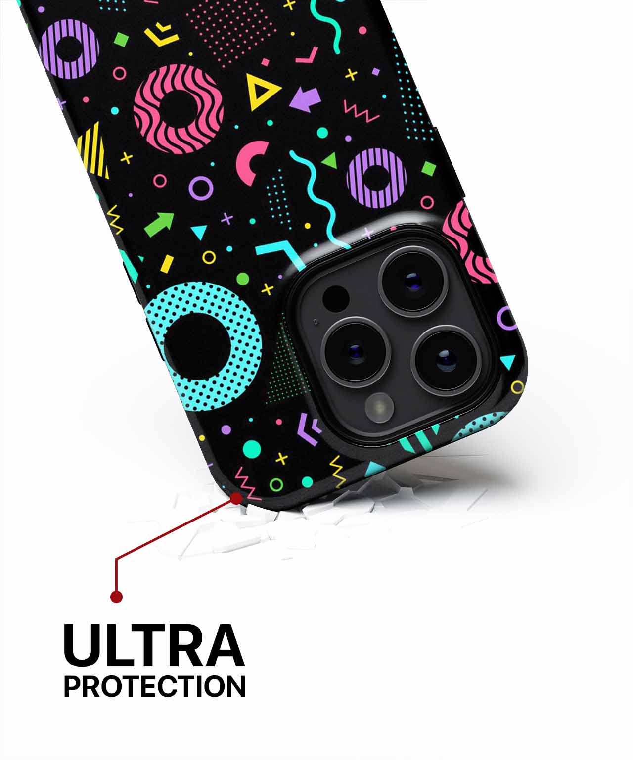 Colorful Party Vibes with Funky Shapes iPhone case Case Cazify - Delivery Canada
