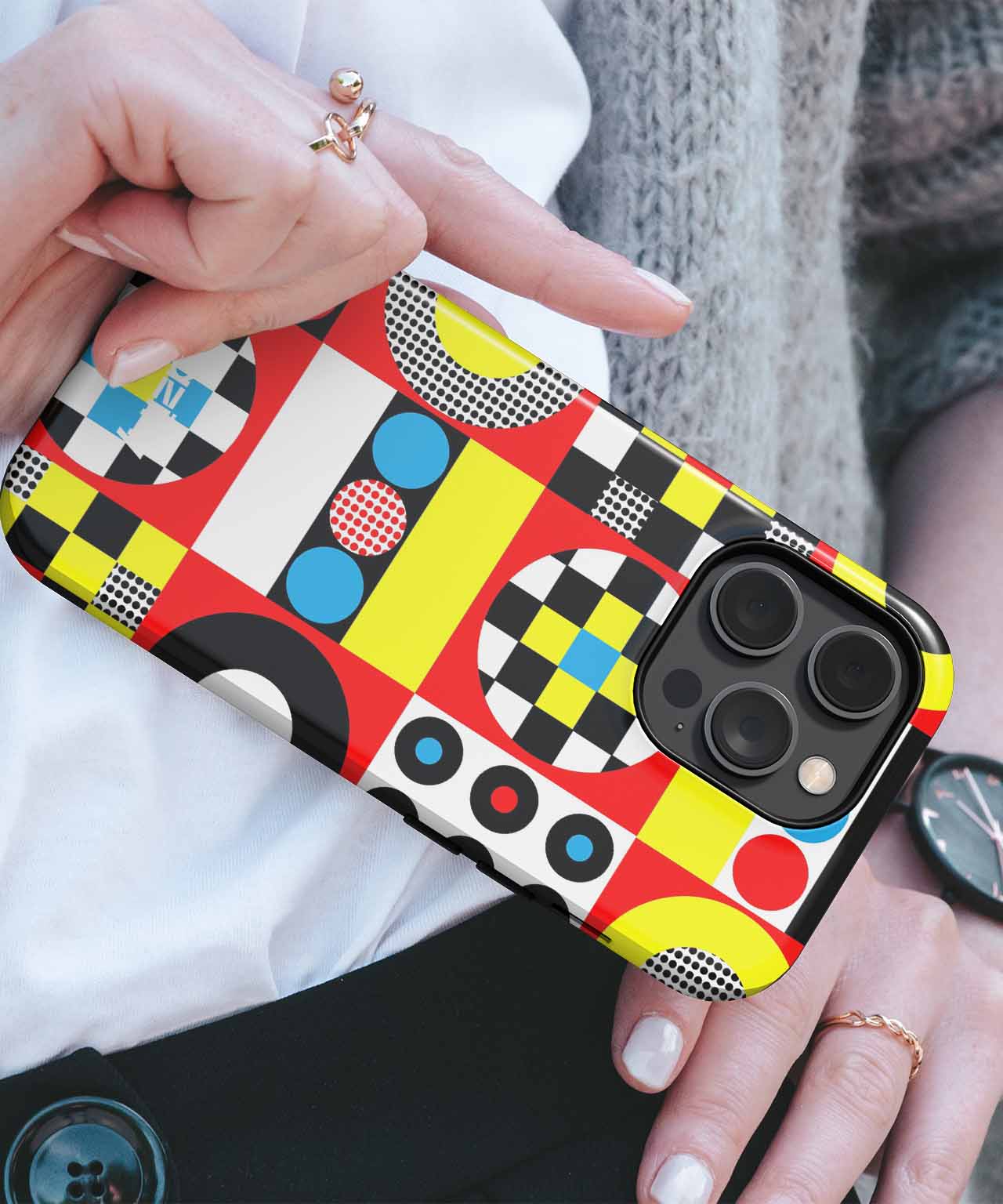 Colorful Playful Patterns of Fun iPhone case Case Cazify - Delivery Canada