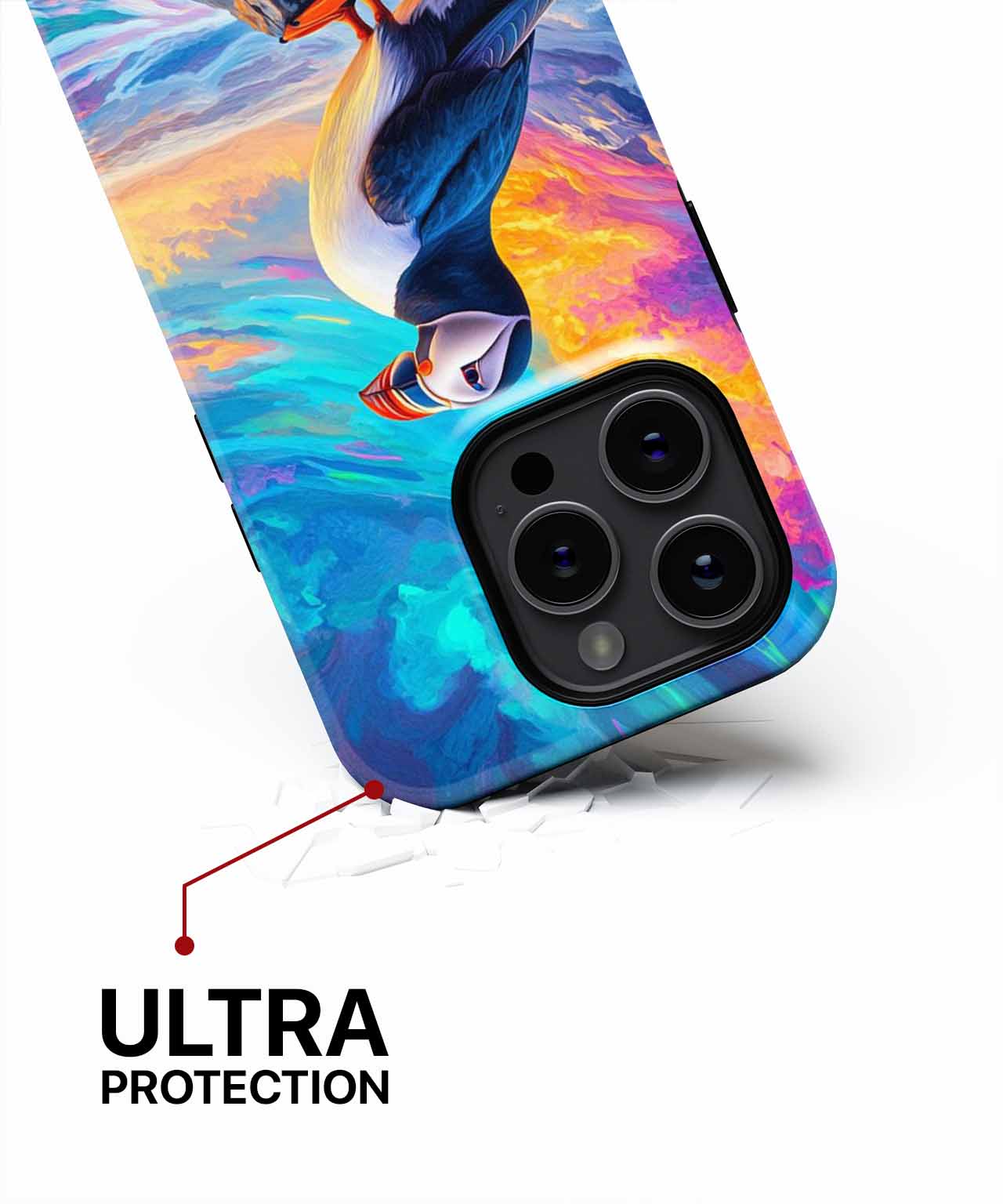 Colorful Puffin Enjoying Ocean Views iPhone case Case Cazify - Delivery Canada