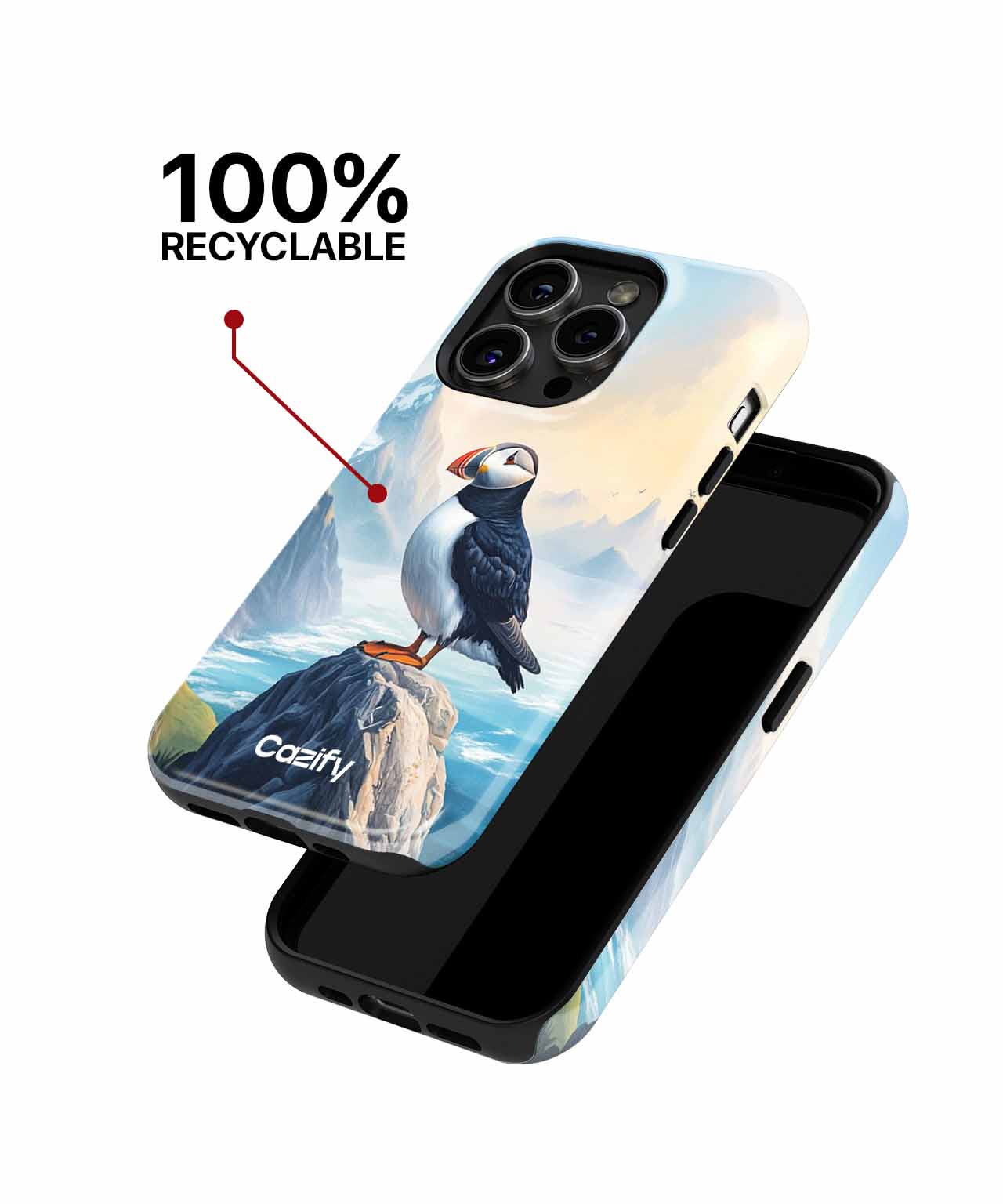 Colorful Puffin Pondering the Sea iPhone case Case Cazify - Delivery Canada