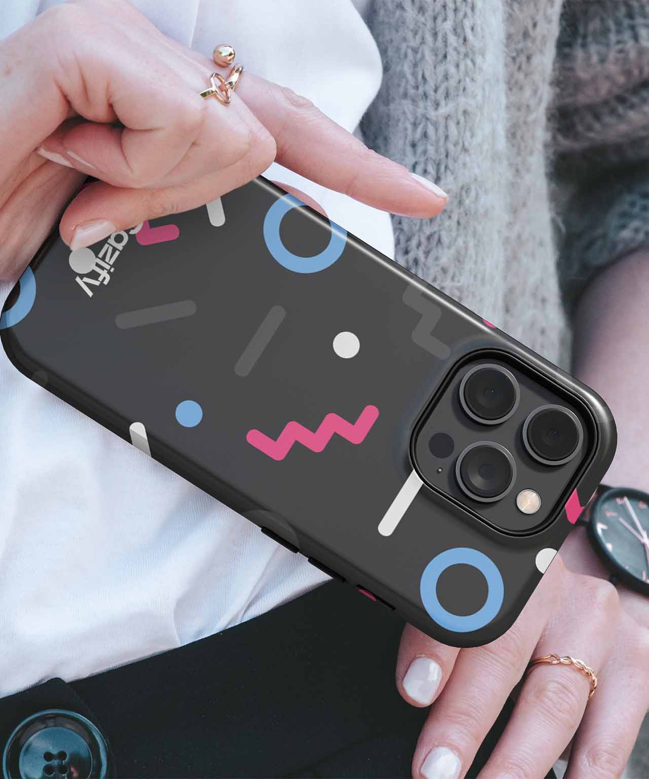 Colorful Shapes Party Vibes iPhone case Case Cazify - Delivery Canada