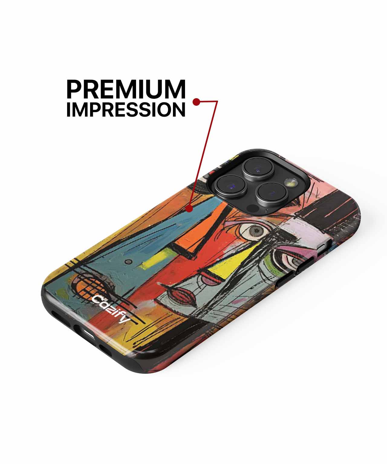 Colorful Silly Faces in Abstract Land iPhone case Case Cazify - Delivery Canada