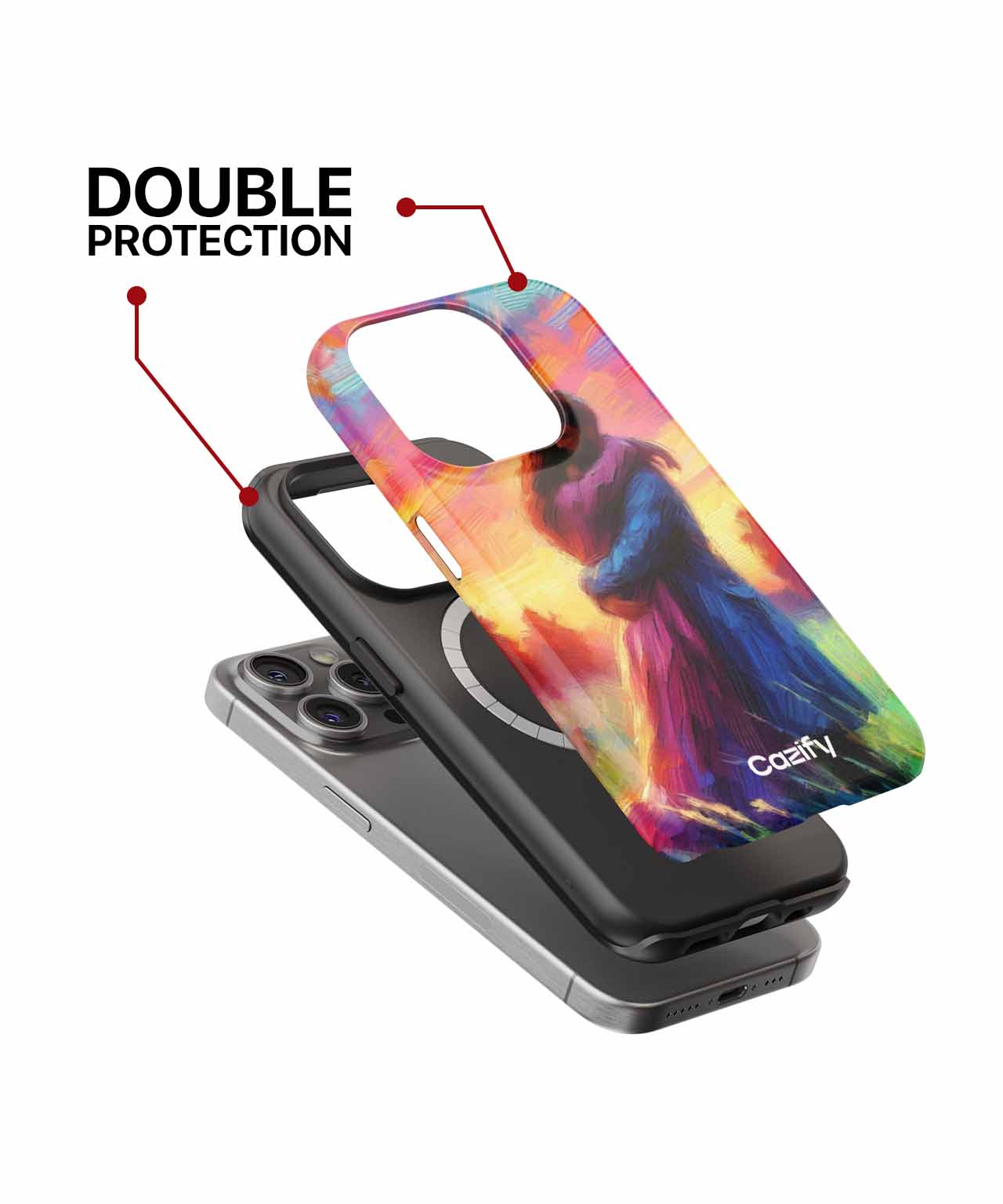 Colorful Sunset Embrace of Love iPhone case Case Cazify - Delivery Canada