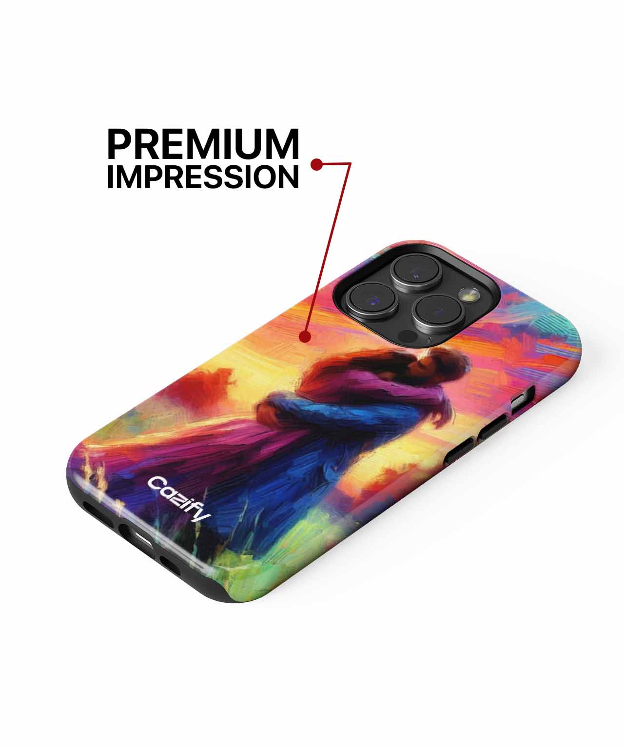 Colorful Sunset Embrace of Love iPhone case Case Cazify - Delivery Canada