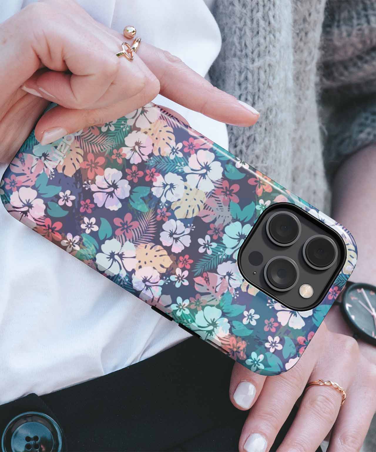 Colorful Tropical Paradise Blooms iPhone case Case Cazify - Delivery Canada