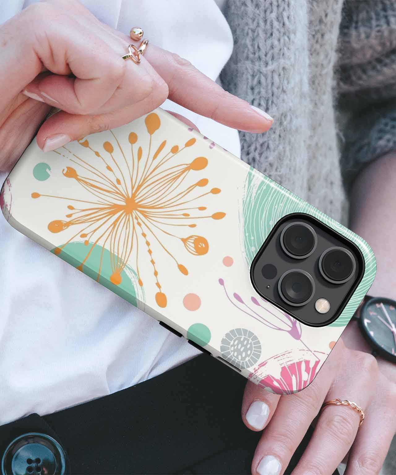 Colorful Whimsical Floral Burst iPhone case Case Cazify - Delivery Canada