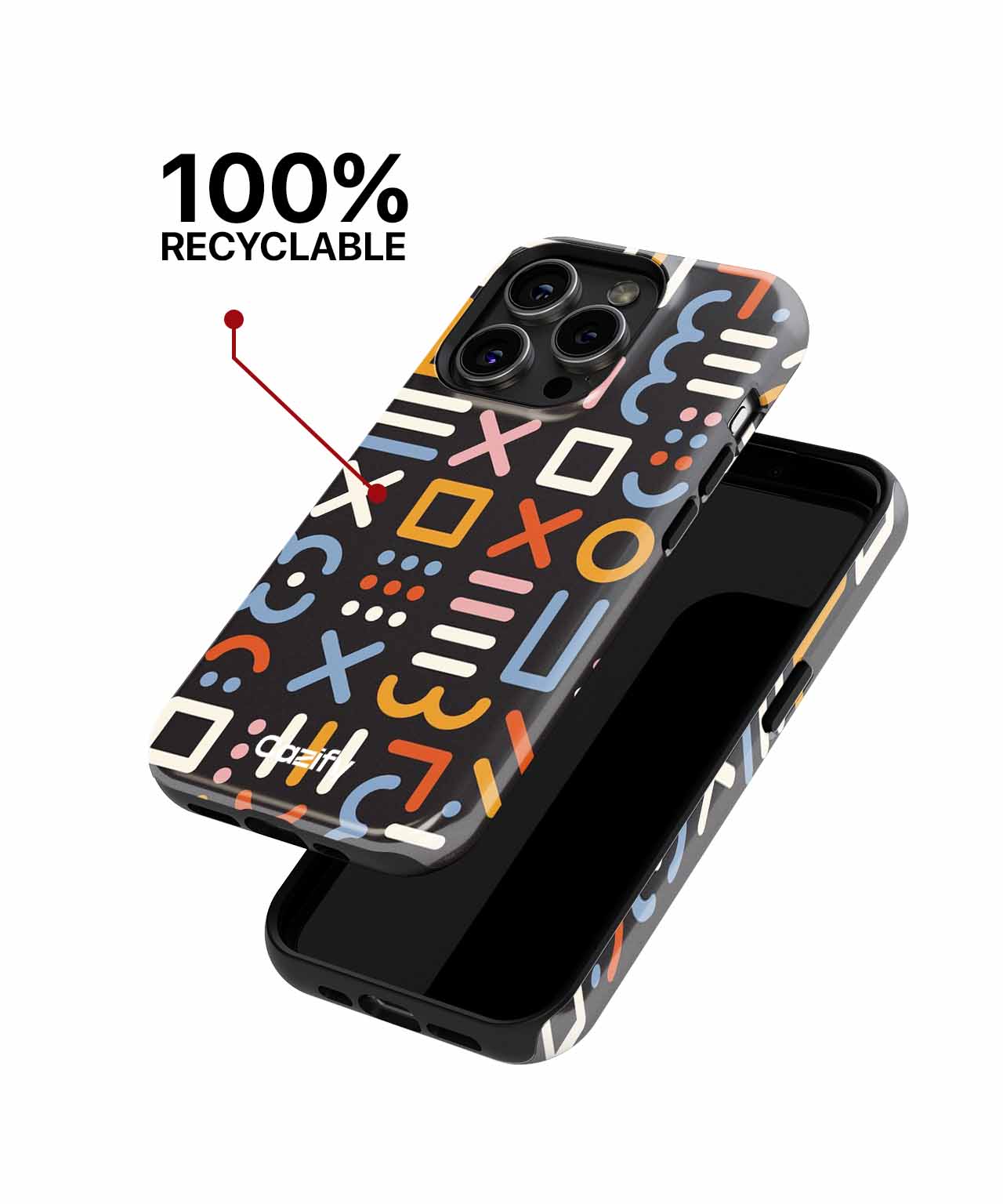 Colorful Whimsical Shapes Dance Joyfully iPhone case Case Cazify - Delivery Canada