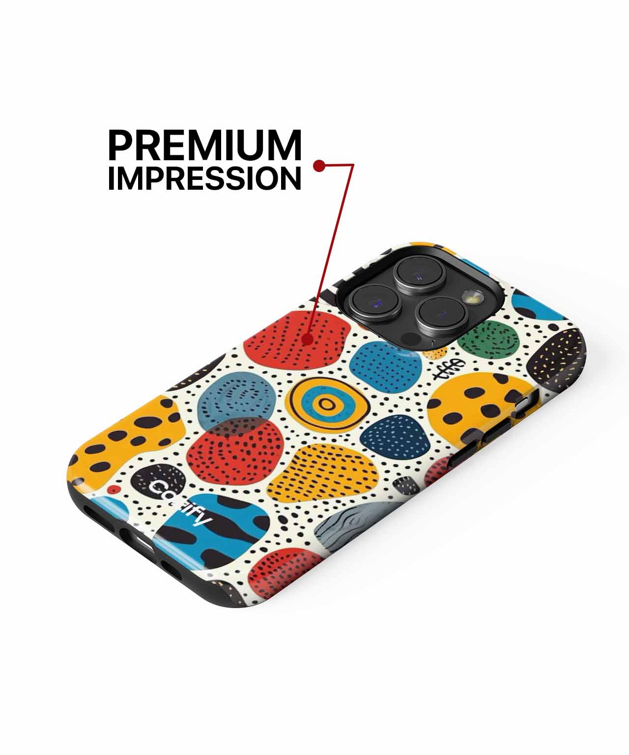 Colorful Whimsical Shapes Dancing Together iPhone case Case Cazify - Delivery Canada