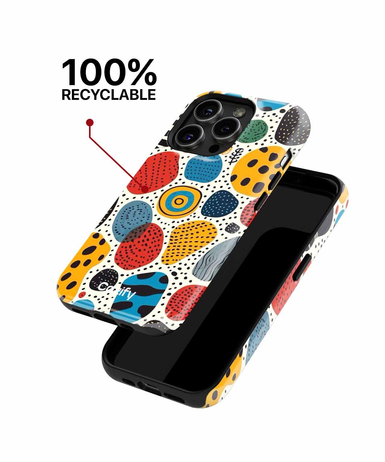 Colorful Whimsical Shapes Dancing Together iPhone case Case Cazify - Delivery Canada