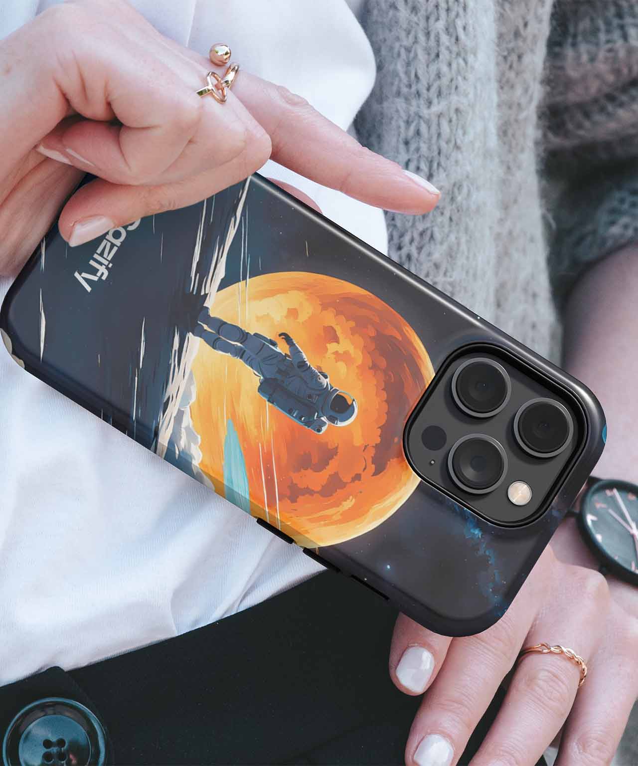 Cosmic Adventure of the Spacewalker iPhone case Case Cazify - Delivery Canada
