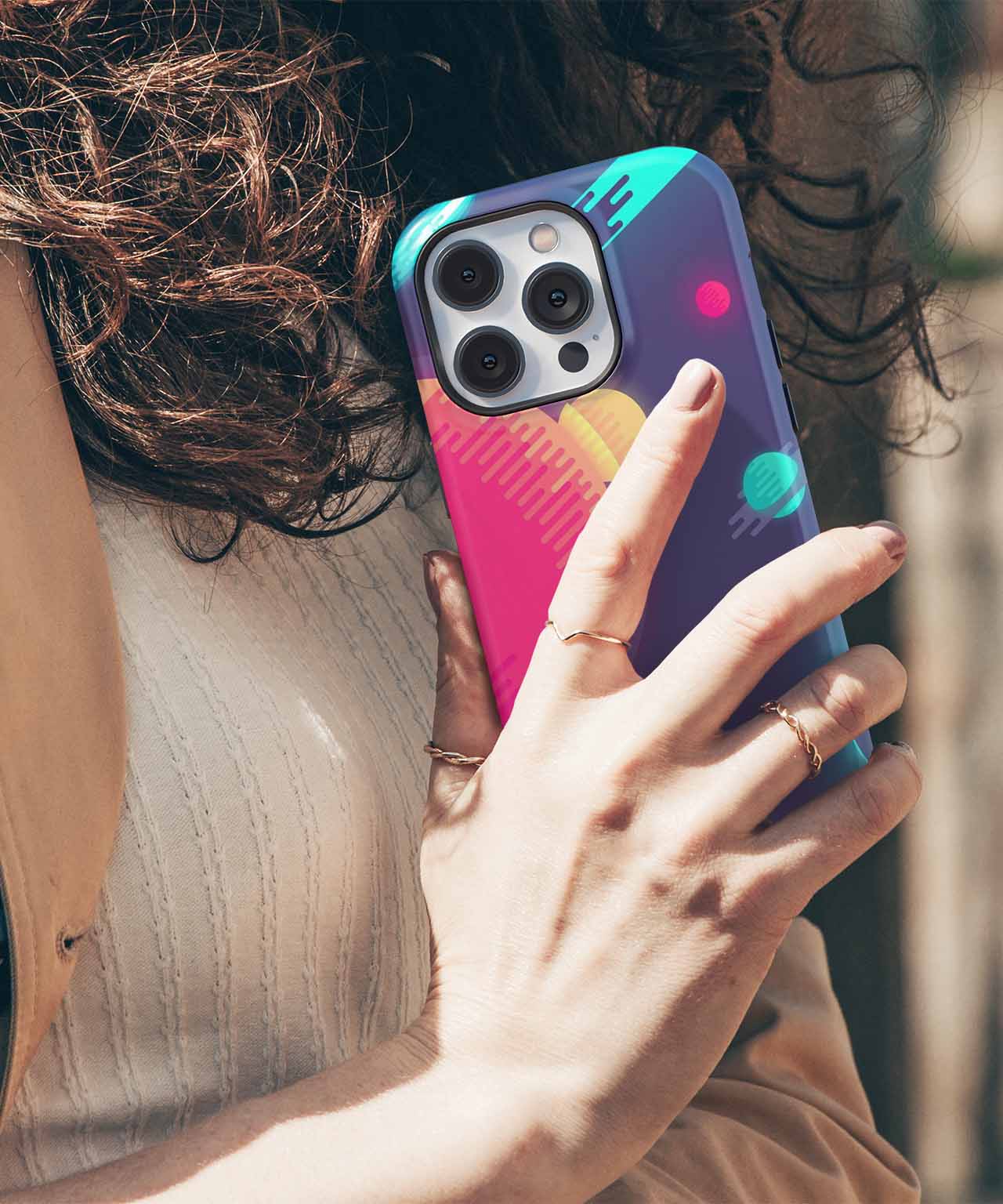Cosmic Adventures in Colorful Space iPhone case Case Cazify - Delivery Canada