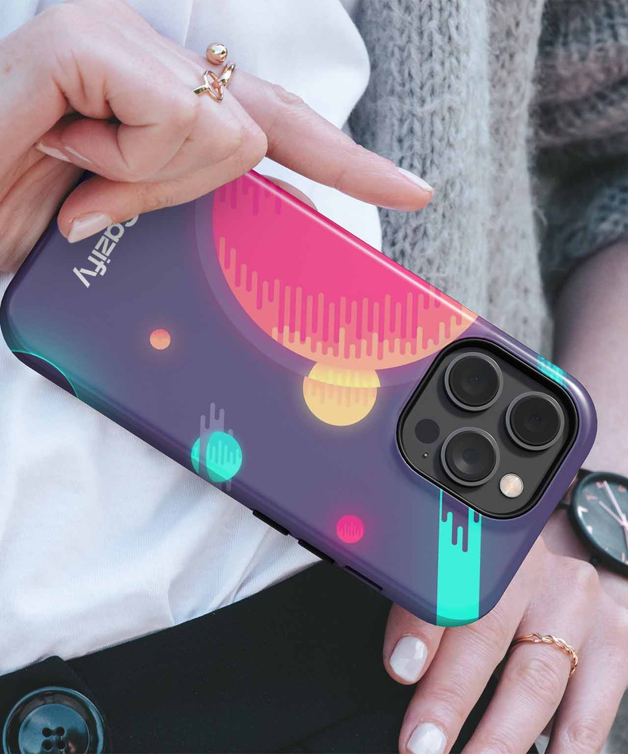 Cosmic Adventures in Colorful Space iPhone case Case Cazify - Delivery Canada