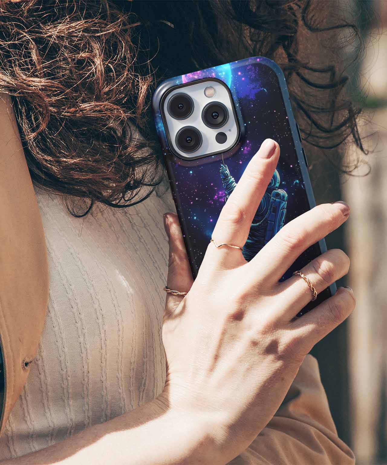 Cosmic Balloon Adventure in Space iPhone case Case Cazify - Delivery Canada