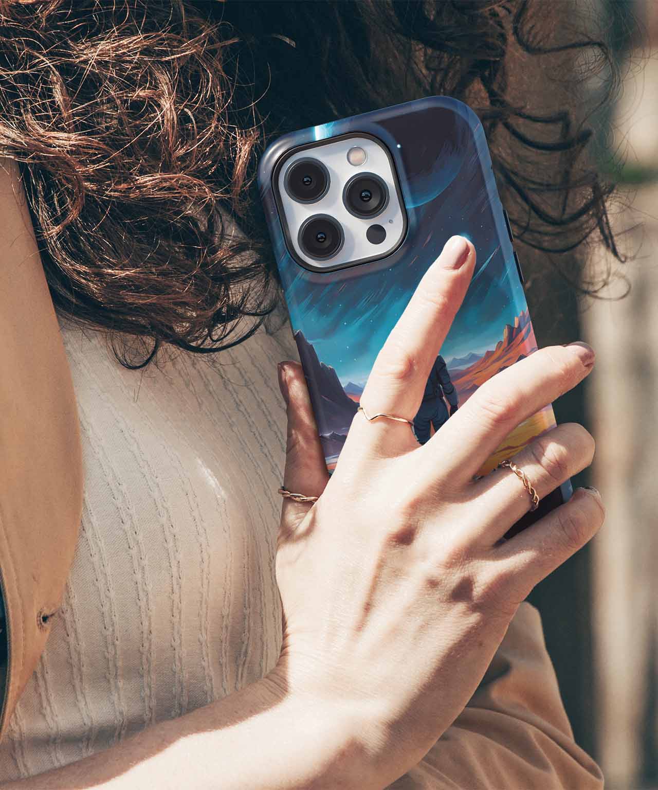 Cosmic Journey of the Astronaut iPhone case Case Cazify - Delivery Canada