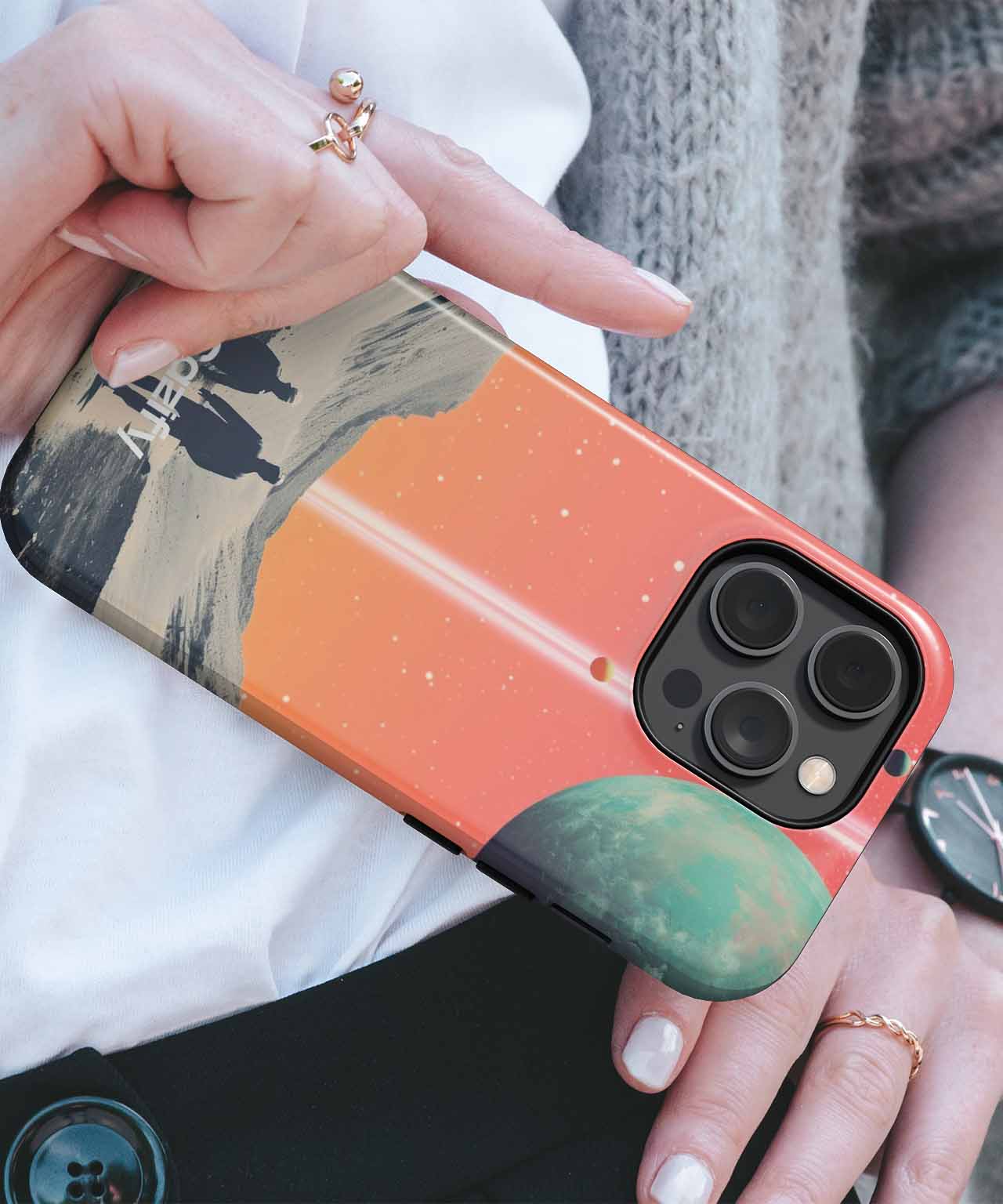 Cosmic Journey Through Vibrant Starglow iPhone case Case Cazify - Delivery Canada