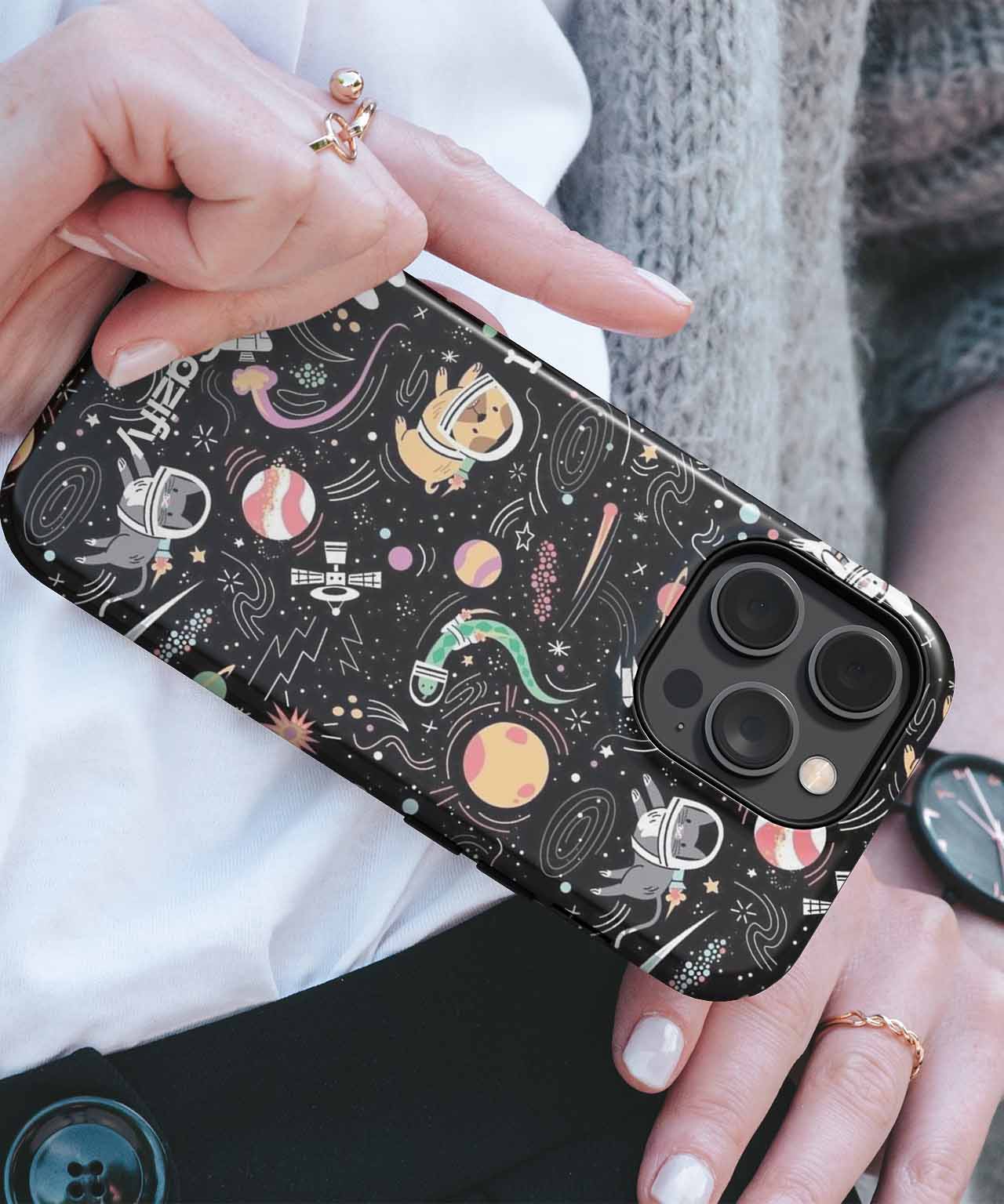 Cosmic Pals in Space Adventure iPhone case Case Cazify - Delivery Canada