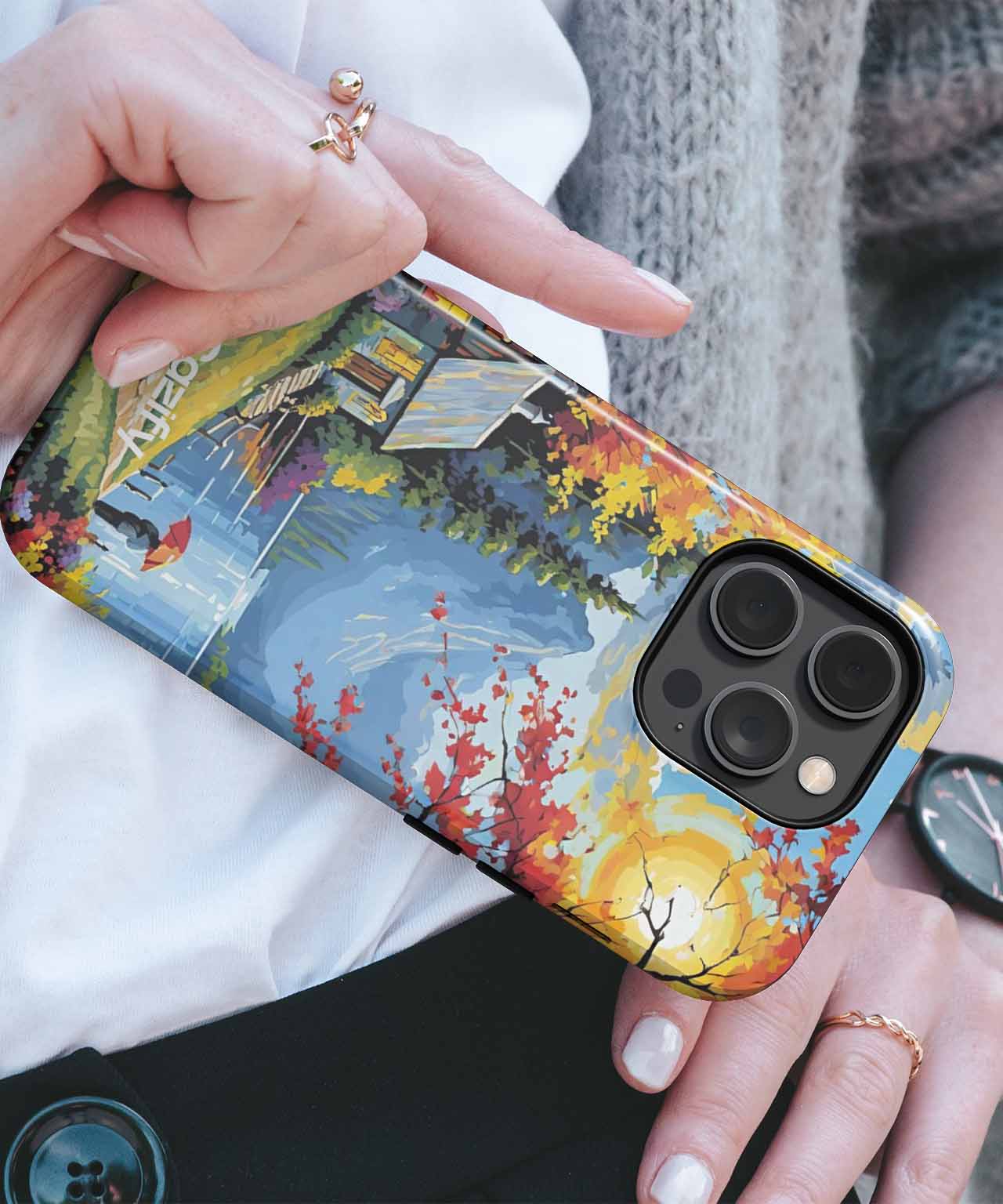 Cozy autumn retreat with vibrant colors iPhone case Case Cazify - Delivery Canada